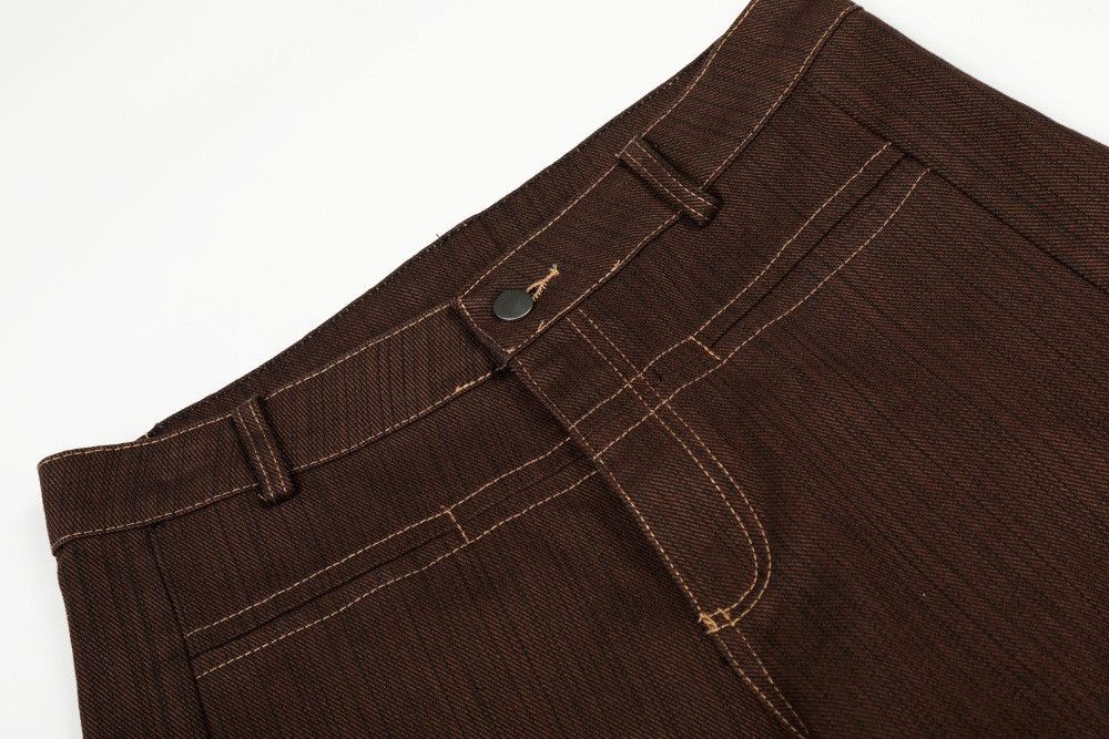 Japanese Brand American-style men's loose cros embroidered curved trousers Size US 32 / EU 48 - 3 Thumbnail