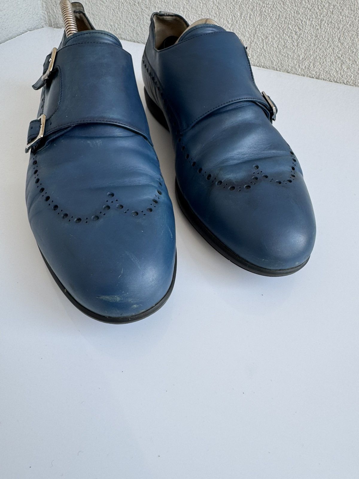 Sutor Mantellassi Sutor Mantellassi Blue Double Monk Strap Shoes Size US 10 / EU 43 - 6 Thumbnail