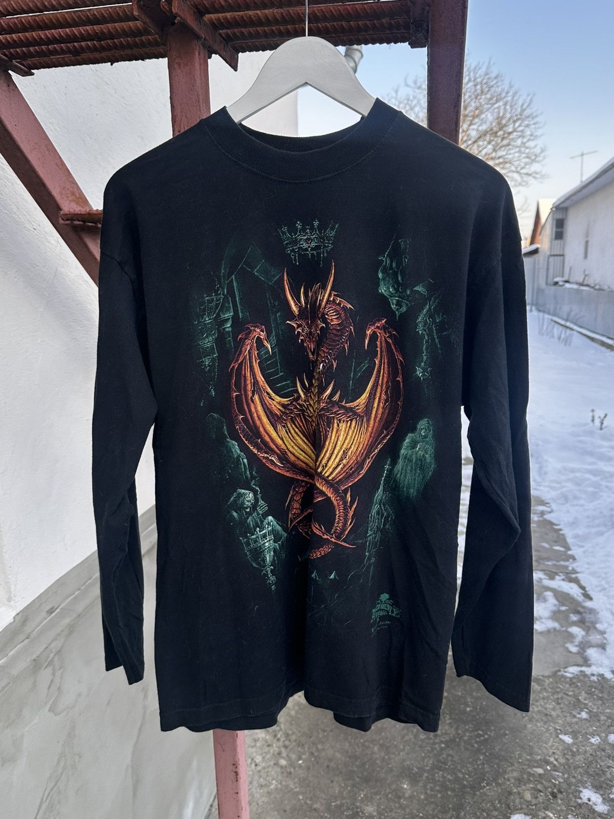 Vintage Vintage Alchemy Gothic “Wyverex Auctor” Dragon Longsleeve Size US L / EU 52-54 / 3 - 1 Thumbnail