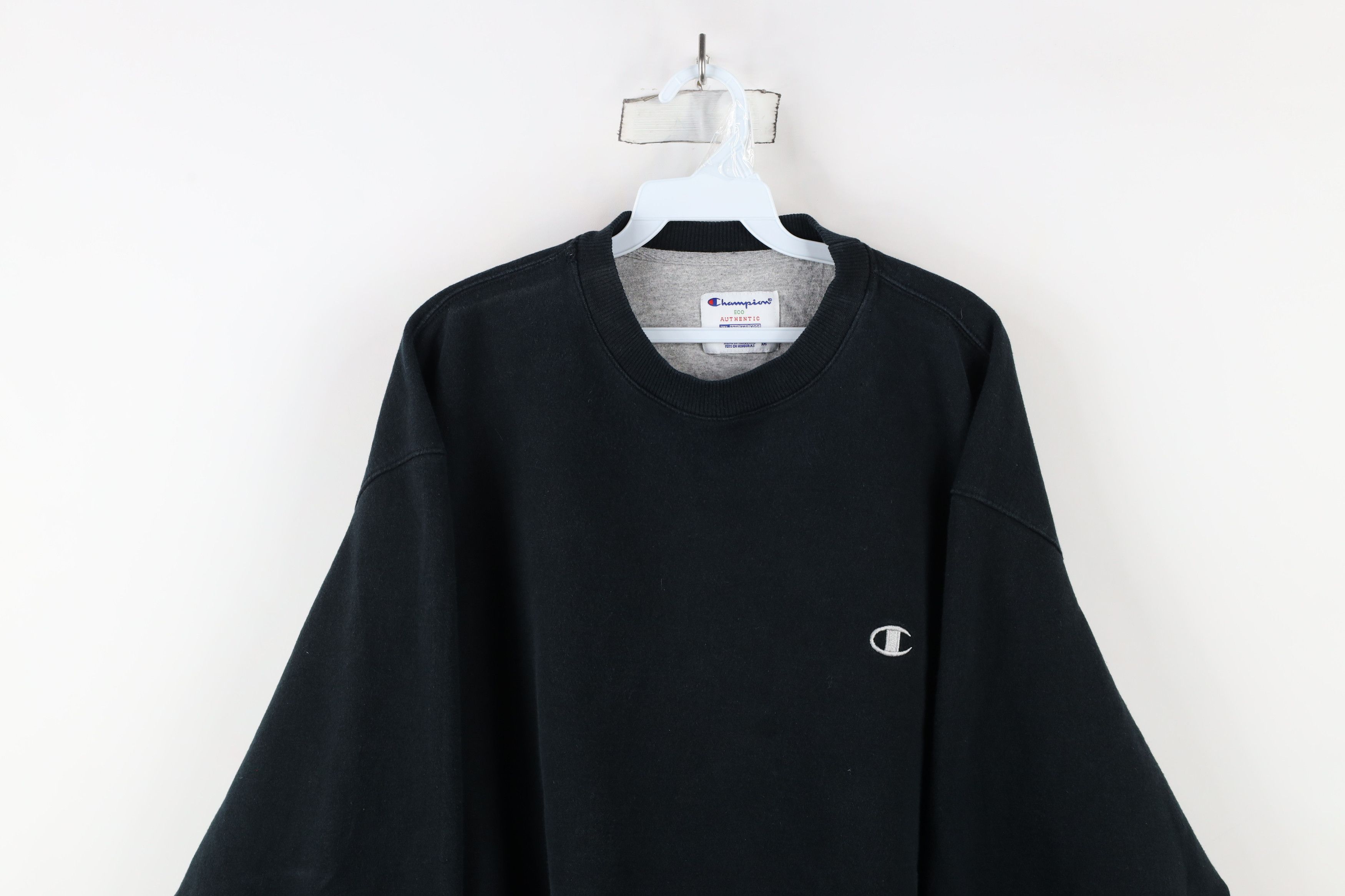 Champion × Vintage Vintage Champion Classic Logo Crewneck Sweatshirt Black Size US XXL / EU 58 / 5 - 2 Thumbnail