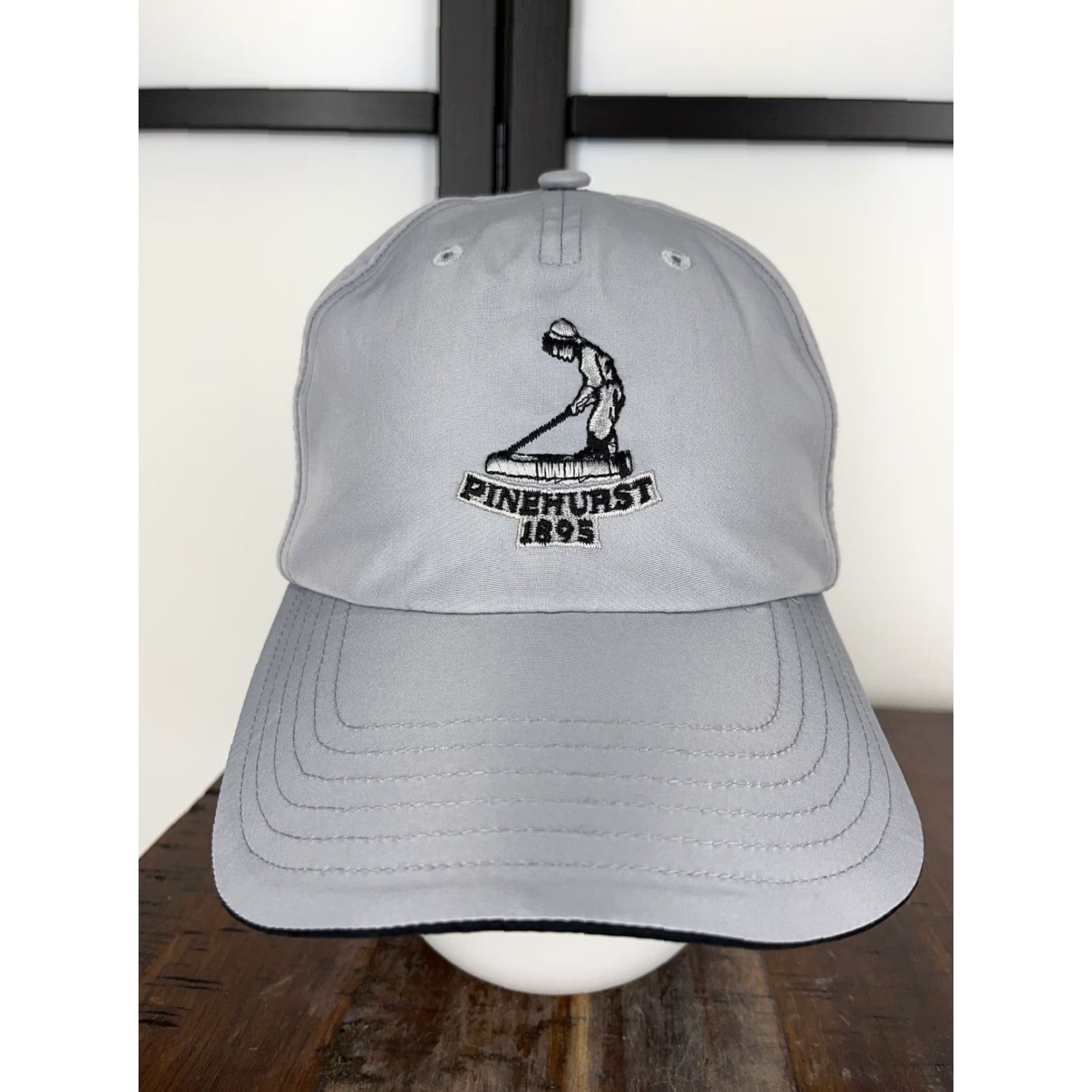 Adidas Adidas x Pinehurst 1895 Resort Hat Cap Strap Back Adult OS Gray Poly Embroidered Size ONE SIZE - 2 Thumbnail