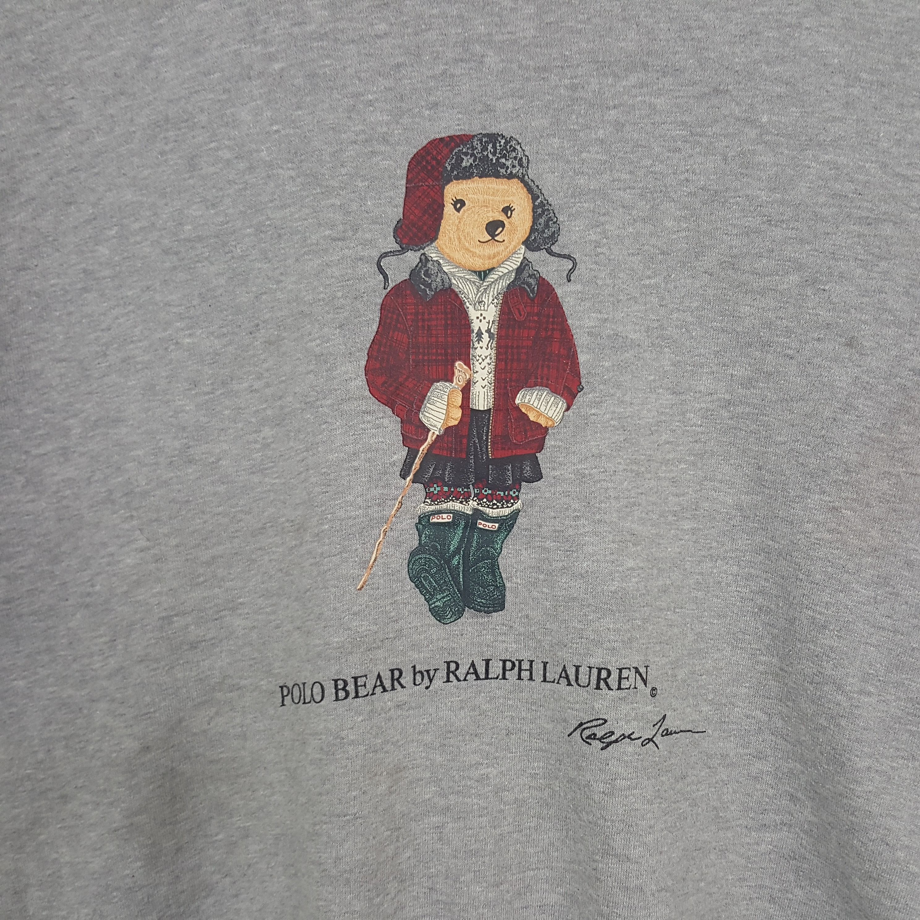Polo Ralph Lauren × Vintage Vintage Polo Bear by Ralph Lauren American Brand Sweatshirt Size US M / EU 48-50 / 2 - 2 Thumbnail