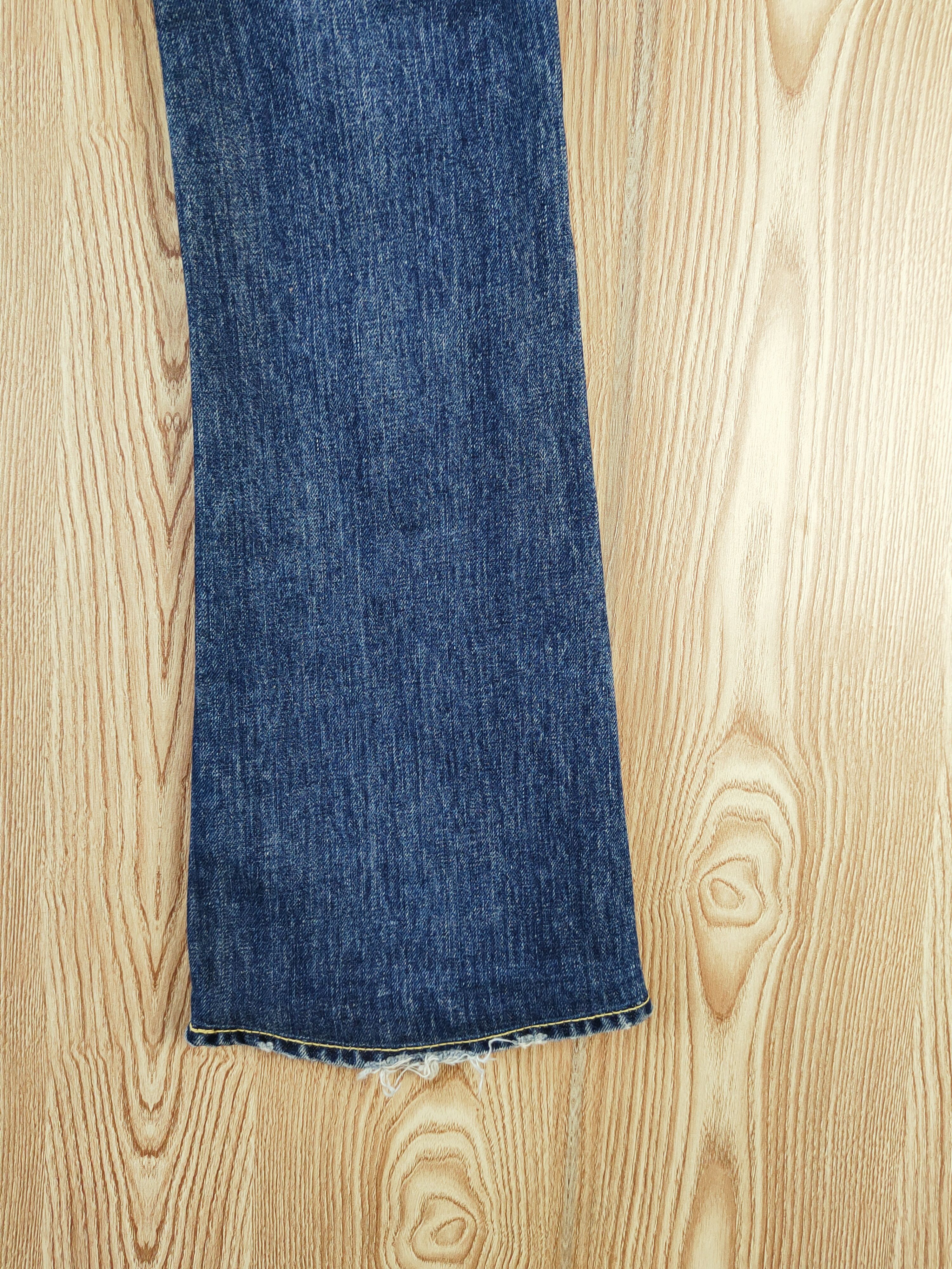 Japanese Brand Moussy Dark Blue Distressed Ripped bootcut denim Jeans #W380 Size 29" - 13 Thumbnail