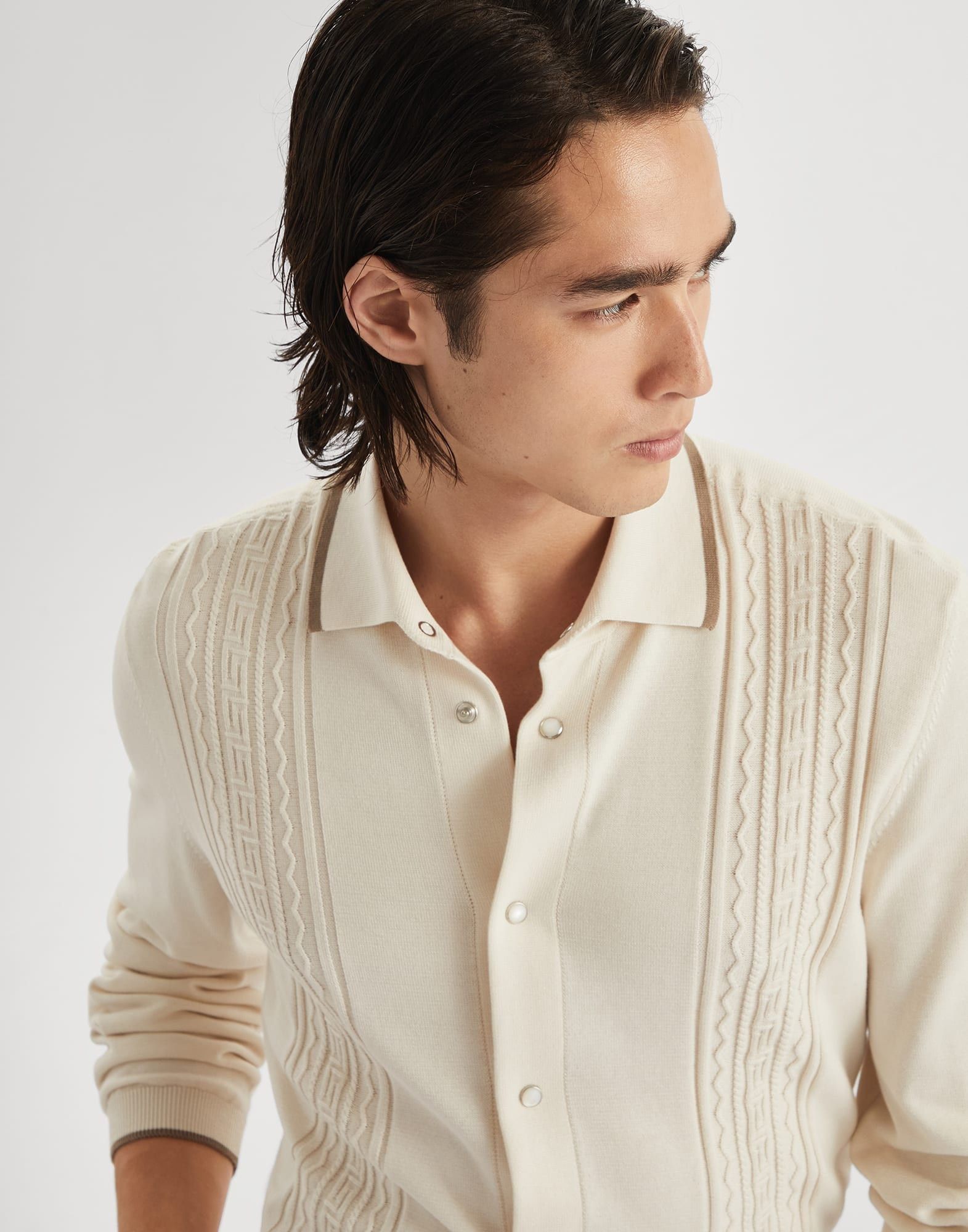Brunello Cucinelli o1w1db10326 Sweater in White Size US M / EU 48-50 / 2 - 5 Thumbnail