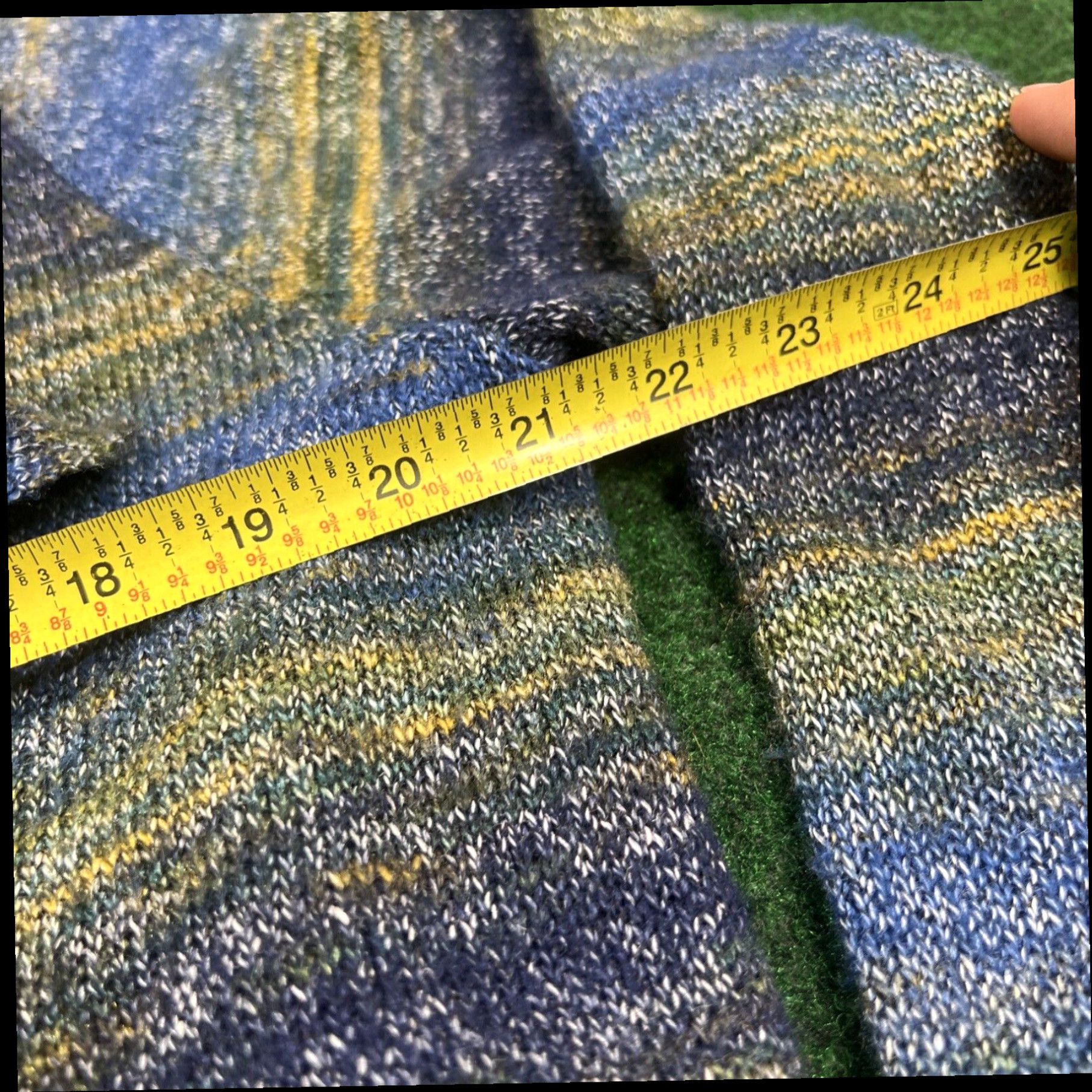 Vintage Ruby Rd Blue Green Striped Open Front Cardigan Sweater Womens Size 1X Size XL / US 12-14 / IT 48-50 - 6 Thumbnail