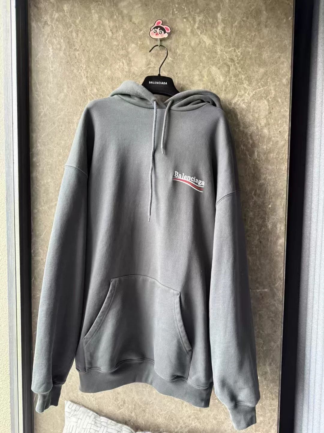 Balenciaga Balenciaga Gray Embroidered Cola Sweatshirt S Size US S / EU 44-46 / 1 - 1 Thumbnail