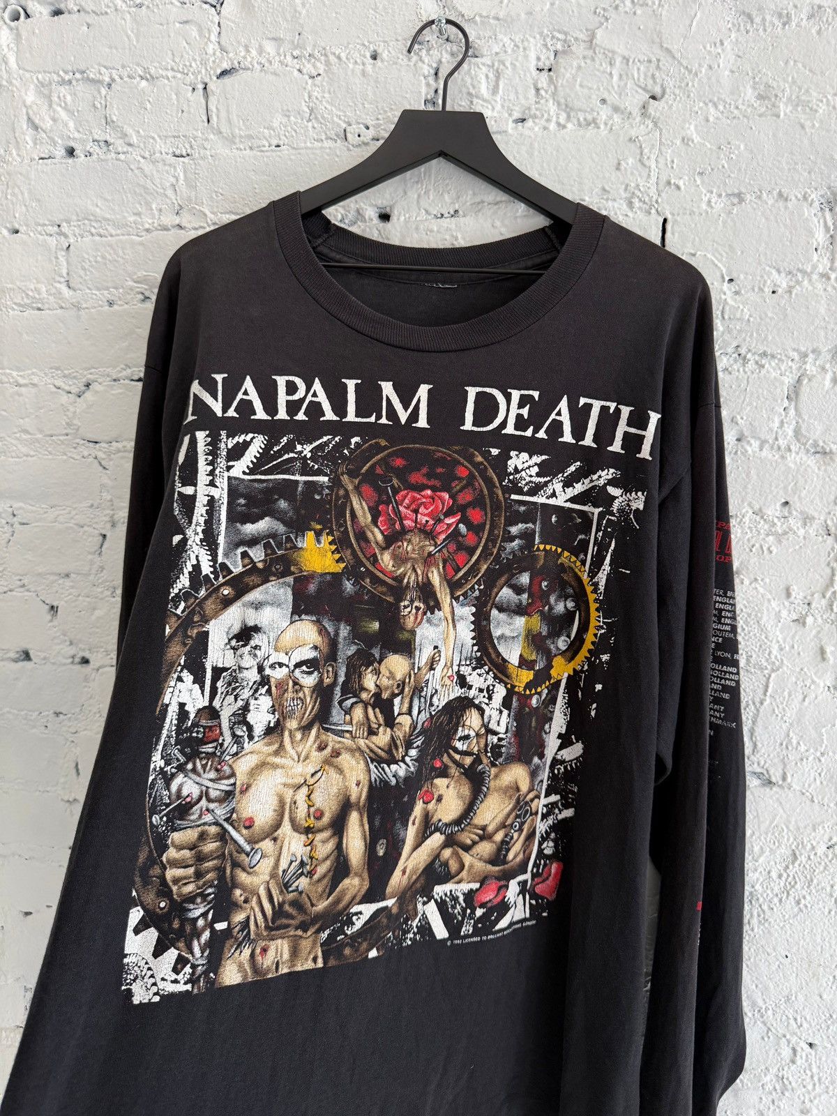 Vintage 1992 NAPALM DEATH ‘CAMPAIGN FOR MUSICAL DESTRUCTION’ L/S TEE Size US XL / EU 56 / 4 - 2 Thumbnail