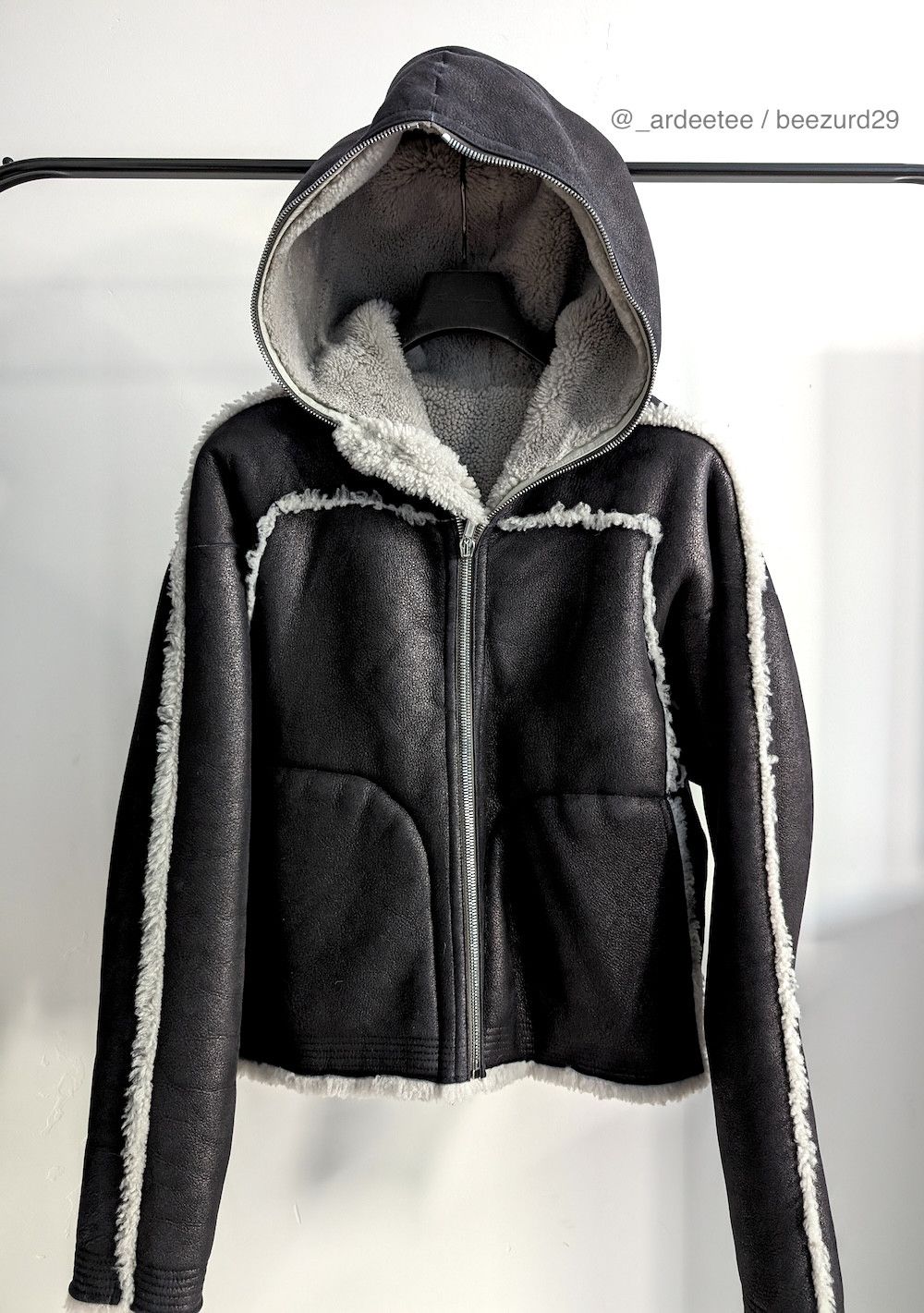 Rick Owens *NEW* SHEARLING LEATHER FULL ZIP SEALED WINDBREAKER JACKET Size US M / EU 48-50 / 2 - 1 Thumbnail