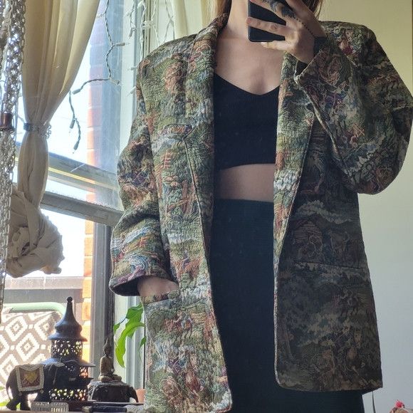 Vintage Vintage Cowboy woven pattern tapestry jacket size xl Size XL / US 12-14 / IT 48-50 - 5 Thumbnail