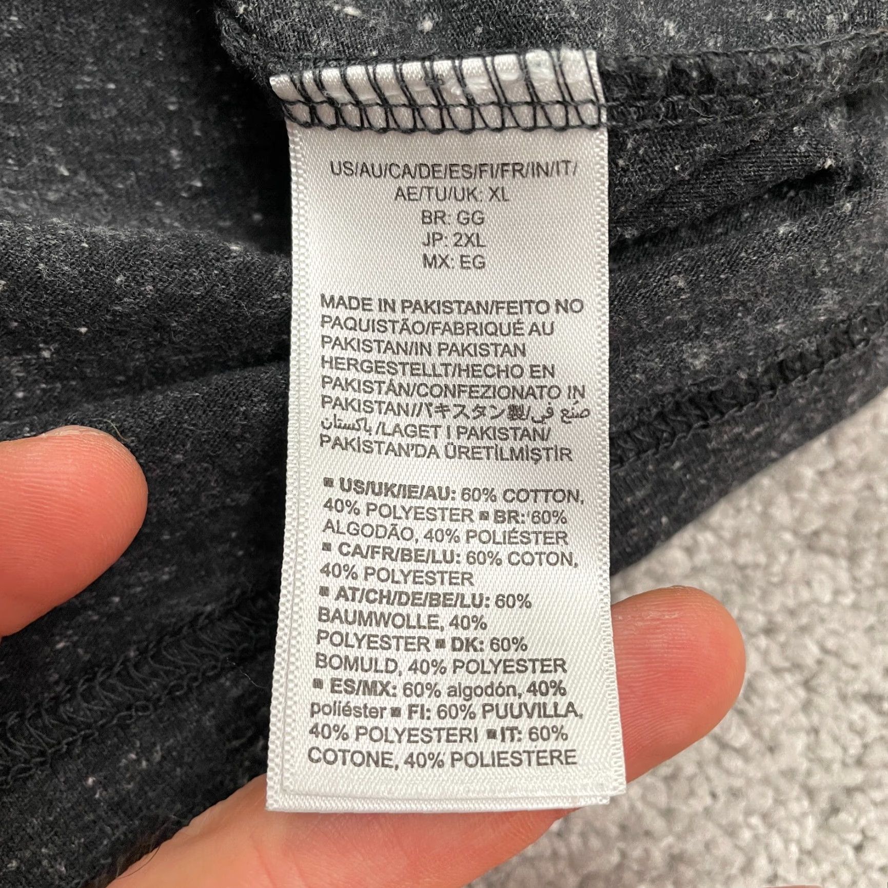 Essentials Amazon Essentials T-Shirt Mens XL Dark Gray Cotton Blend Crew Neck Short Sleeve Regular Classic Outdoor Size US XL / EU 56 / 4 - 5 Thumbnail