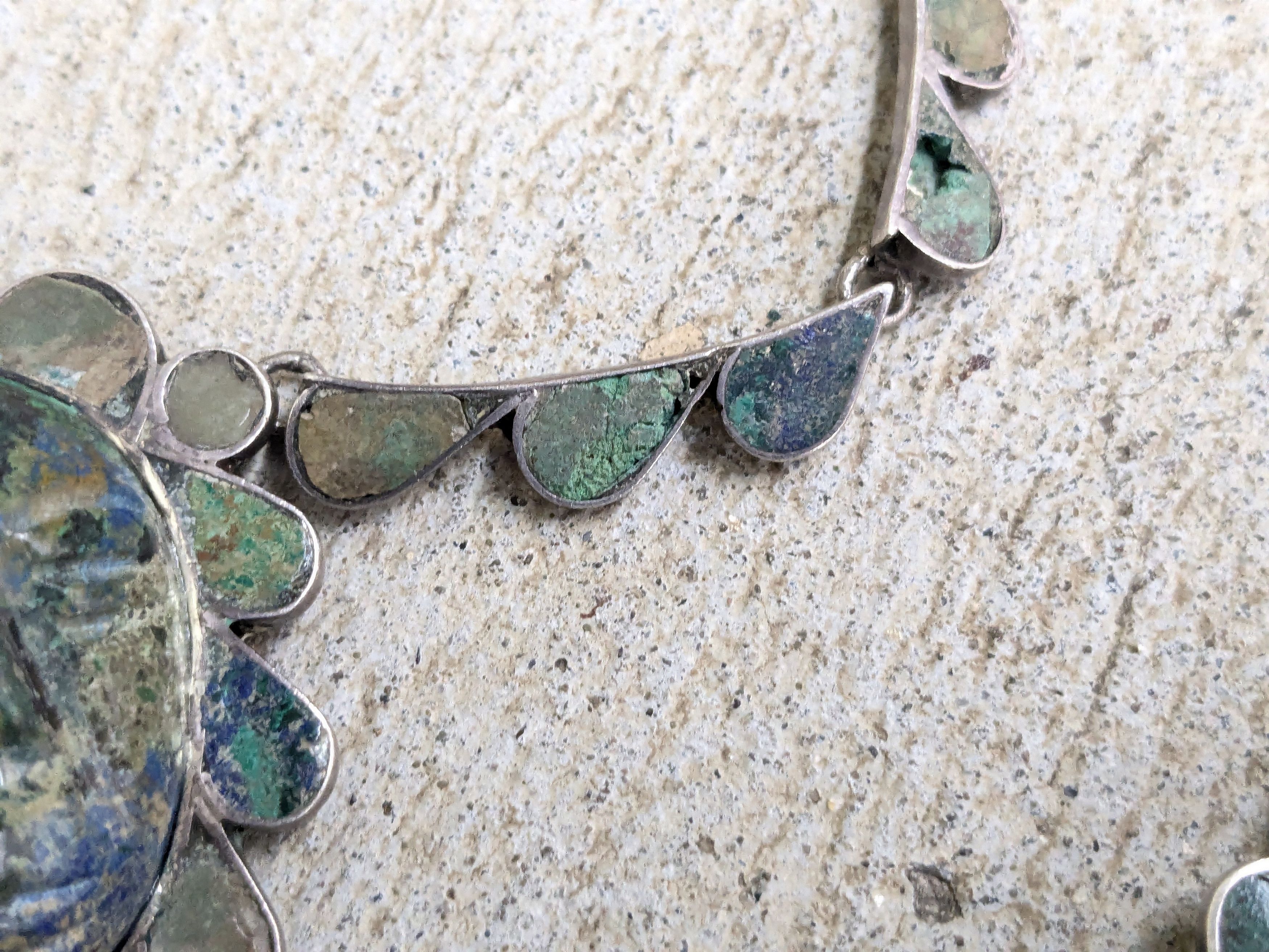 Vintage Vintage Sterling Silver Necklace Bracelet Turquoise Mask Size ONE SIZE - 9 Thumbnail