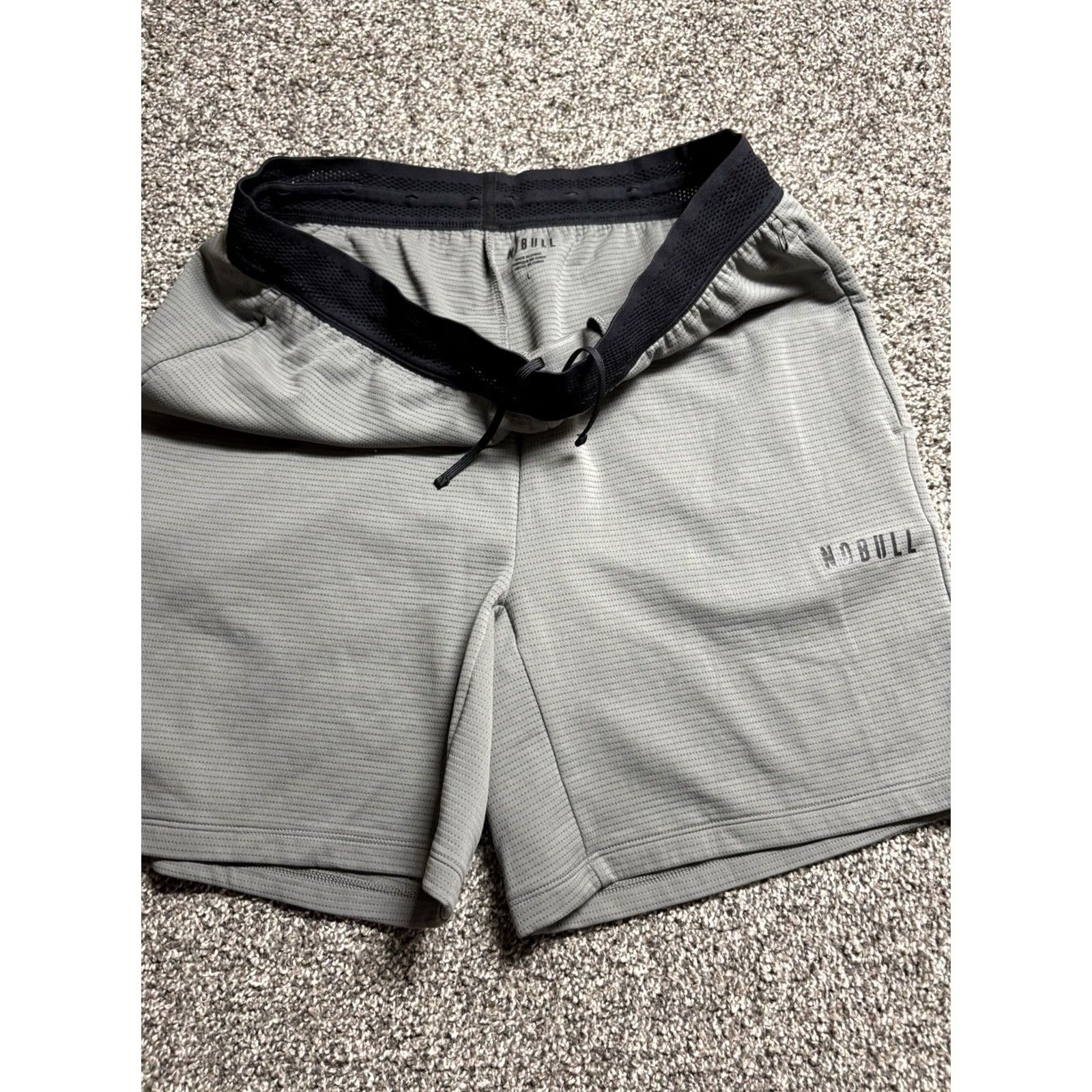 Vintage NOBULL Shorts Mens Large Gray Unlined Training Athletic Performance Gym Stretch Shorts Size US 33 - 5 Thumbnail