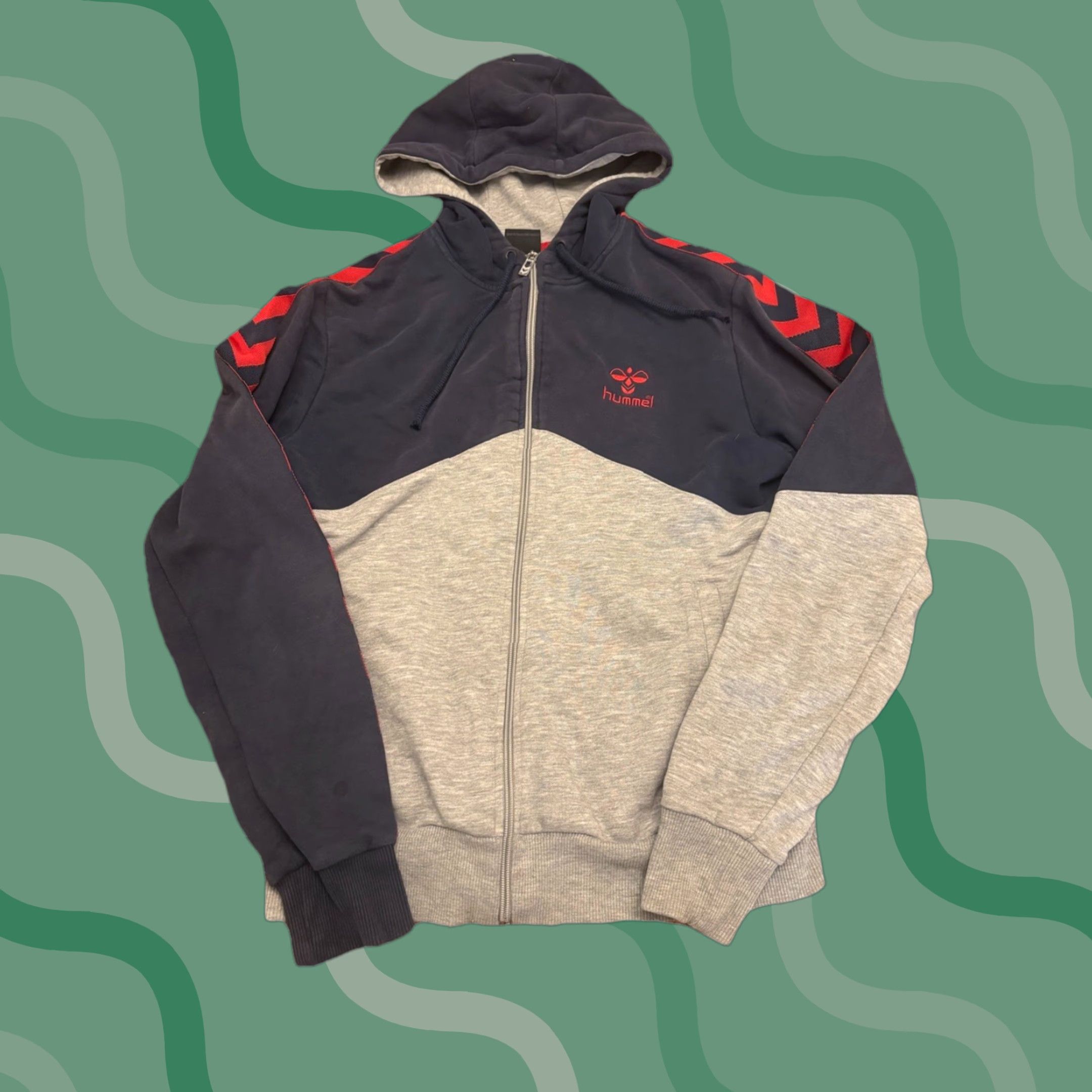 Hummel Hummel Mens Graphic Zip Hoodie Sm (S) Grey Poly Microfibre Embroidered Logo Hooded Pockets Casual Size US S / EU 44-46 / 1 - 1 Thumbnail