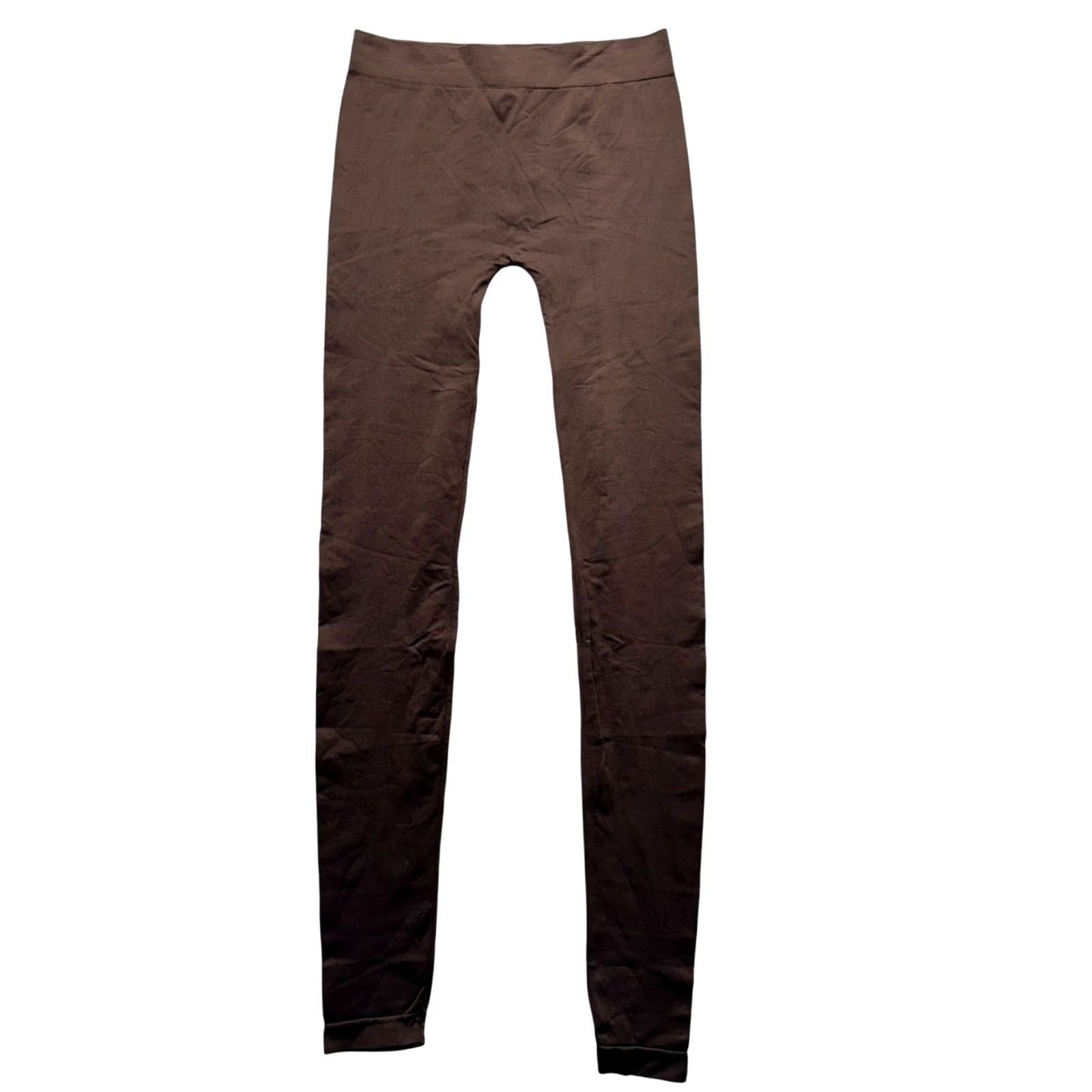 Vintage Say What? Leggings Brown Nylon Spandex 28.5" Inseam S Womens Size 28" / US 6 / IT 42 - 2 Thumbnail