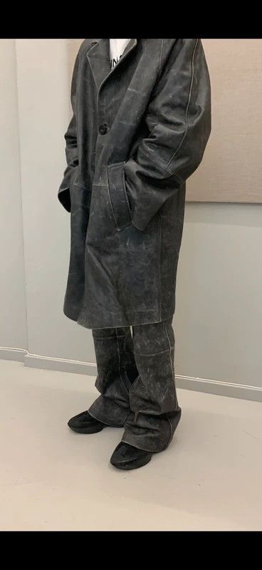 Martin Asbjorn $1035 - Distressed Leather - Flared Trousers Size US 30 / EU 46 - 2 Thumbnail
