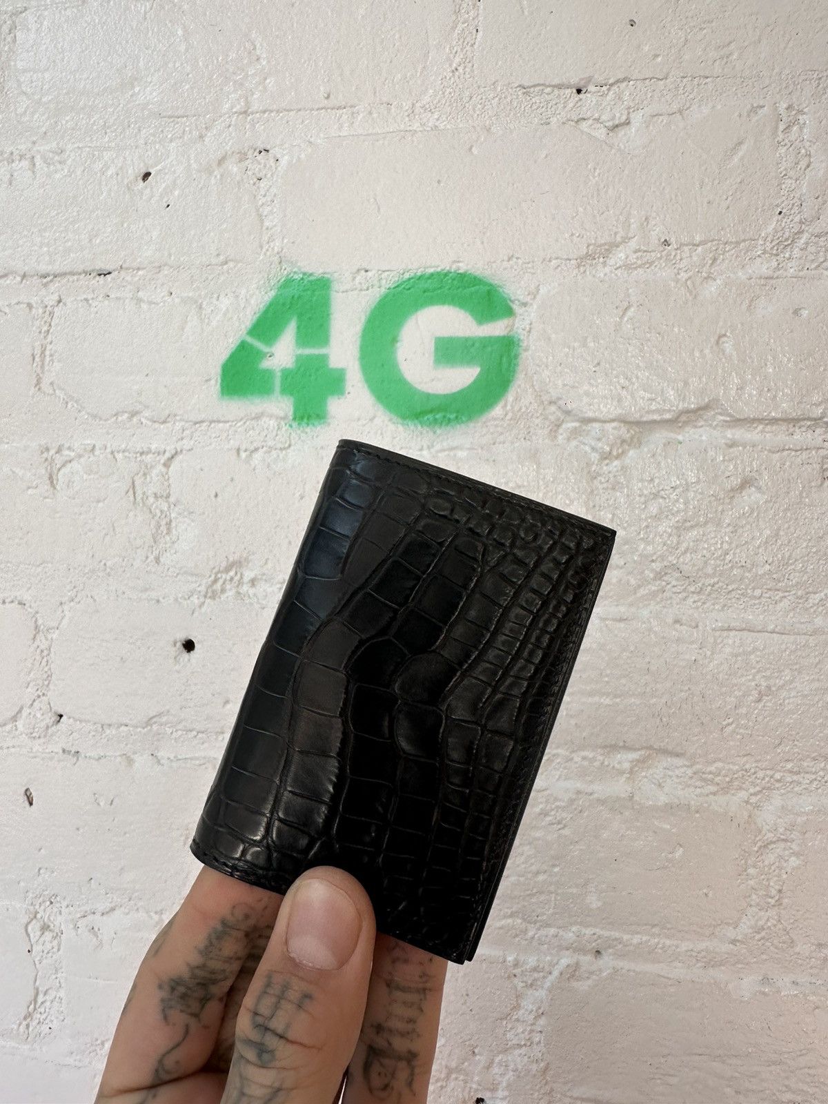 Hermes HERMES RARE CROCODILE ALLIGATOR BLACK CARDHOLDER WALLET Size ONE SIZE - 9 Thumbnail