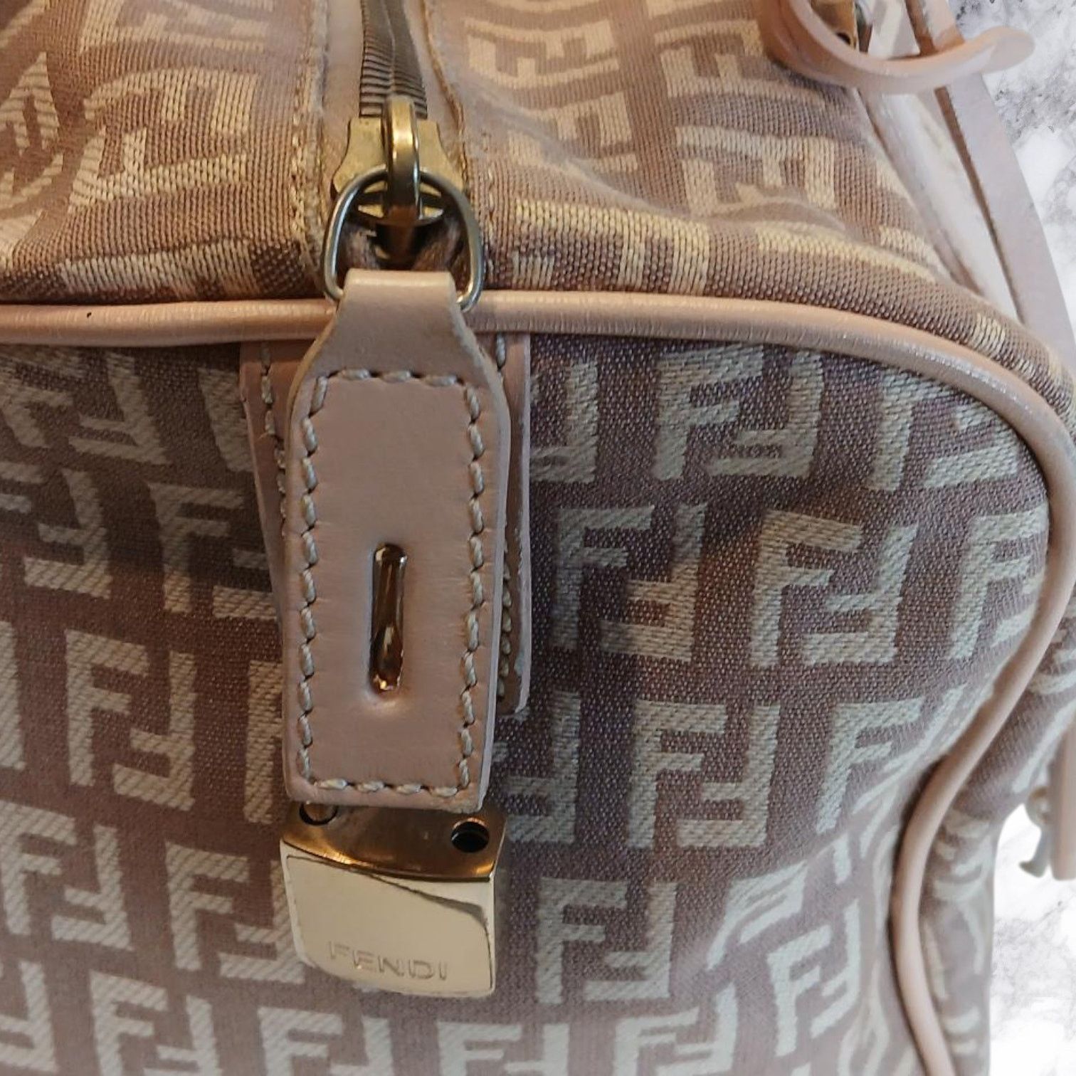 Fendi Fendi Zucchino Mini Boston Pink Handbag Size ONE SIZE - 13 Thumbnail