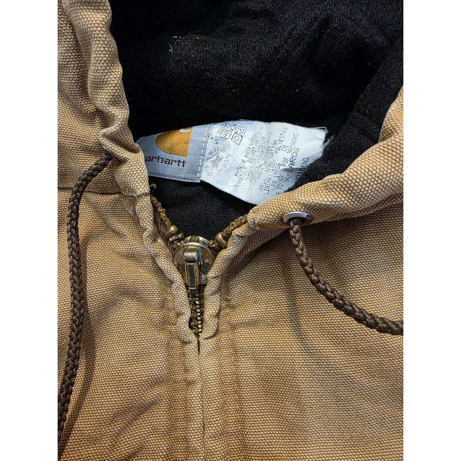 Carhartt Carhartt Tan Men's Size Xl Hooded Zipper Bomber USA Size US XL / EU 56 / 4 - 4 Thumbnail