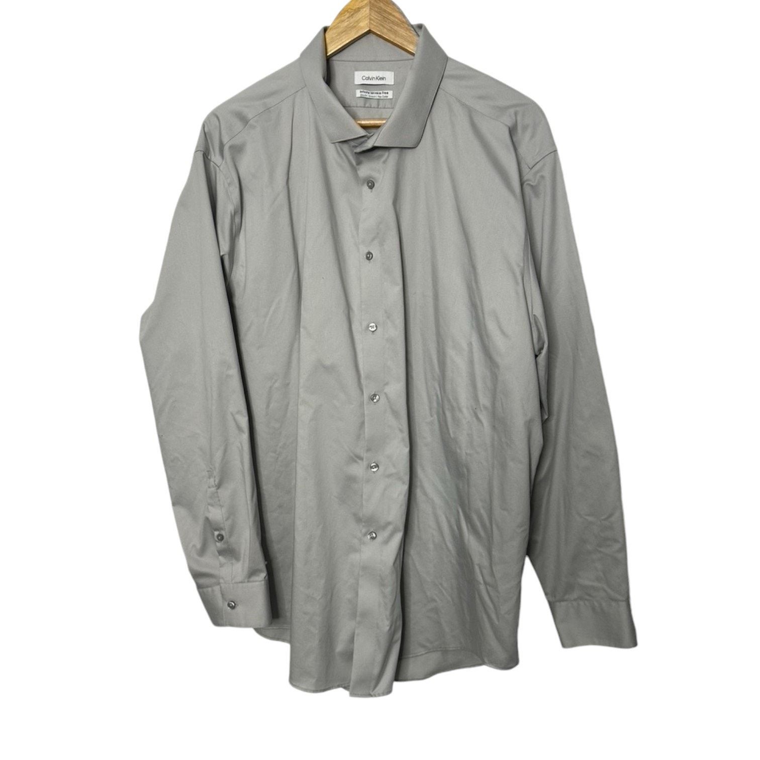 Calvin Klein Calvin Klein Gray Infinite Wrinkle Free Slim Fit Men's 3XL Size US XXL / EU 58 / 5 - 1 Thumbnail