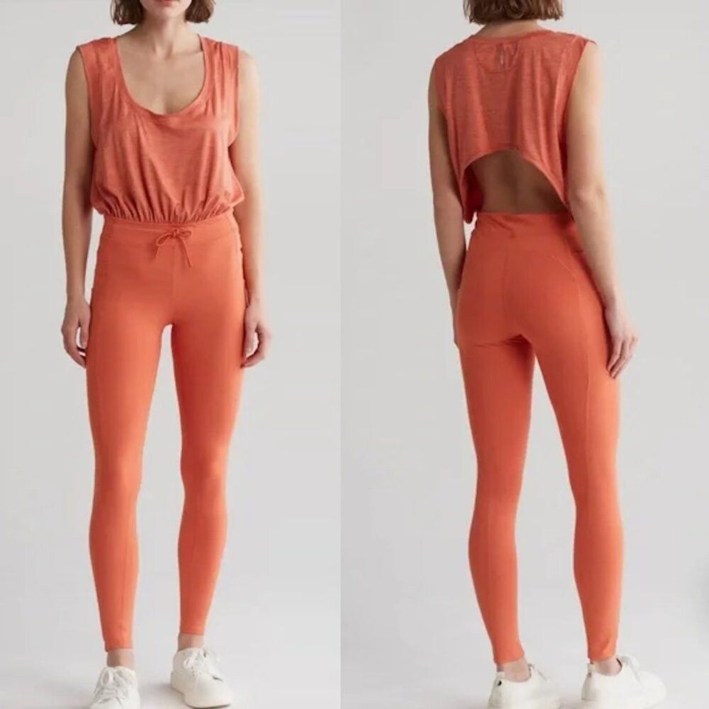 Free People New Free People Movement Off To The Races Apricot Onesie Si Size 28" / US 6 / IT 42 - 2 Thumbnail
