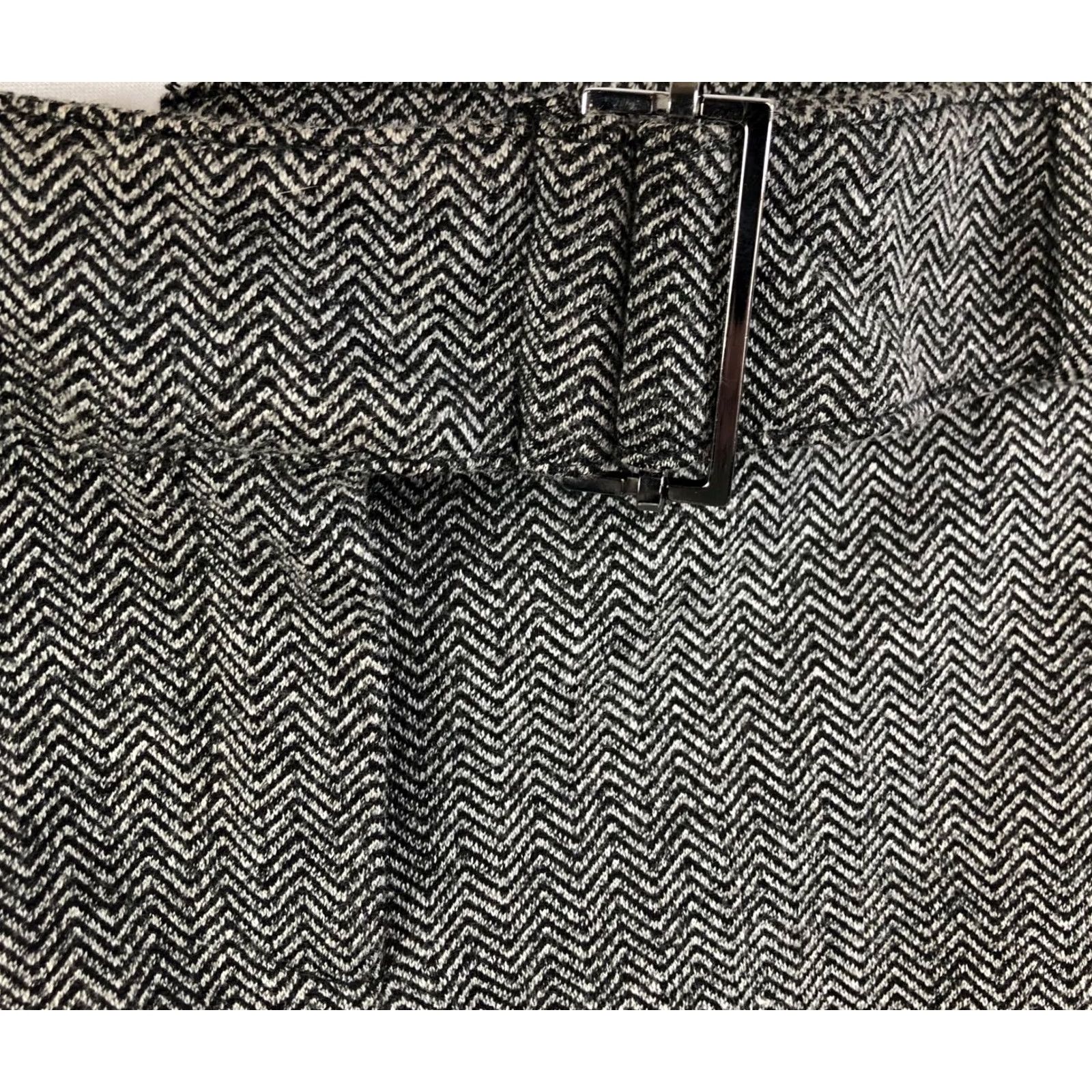 Express Express Gray Herringbone Tweed Mini Skirt 3/4 29"W career preppy office Straight Size 26" / US 2 / IT 38 - 3 Thumbnail