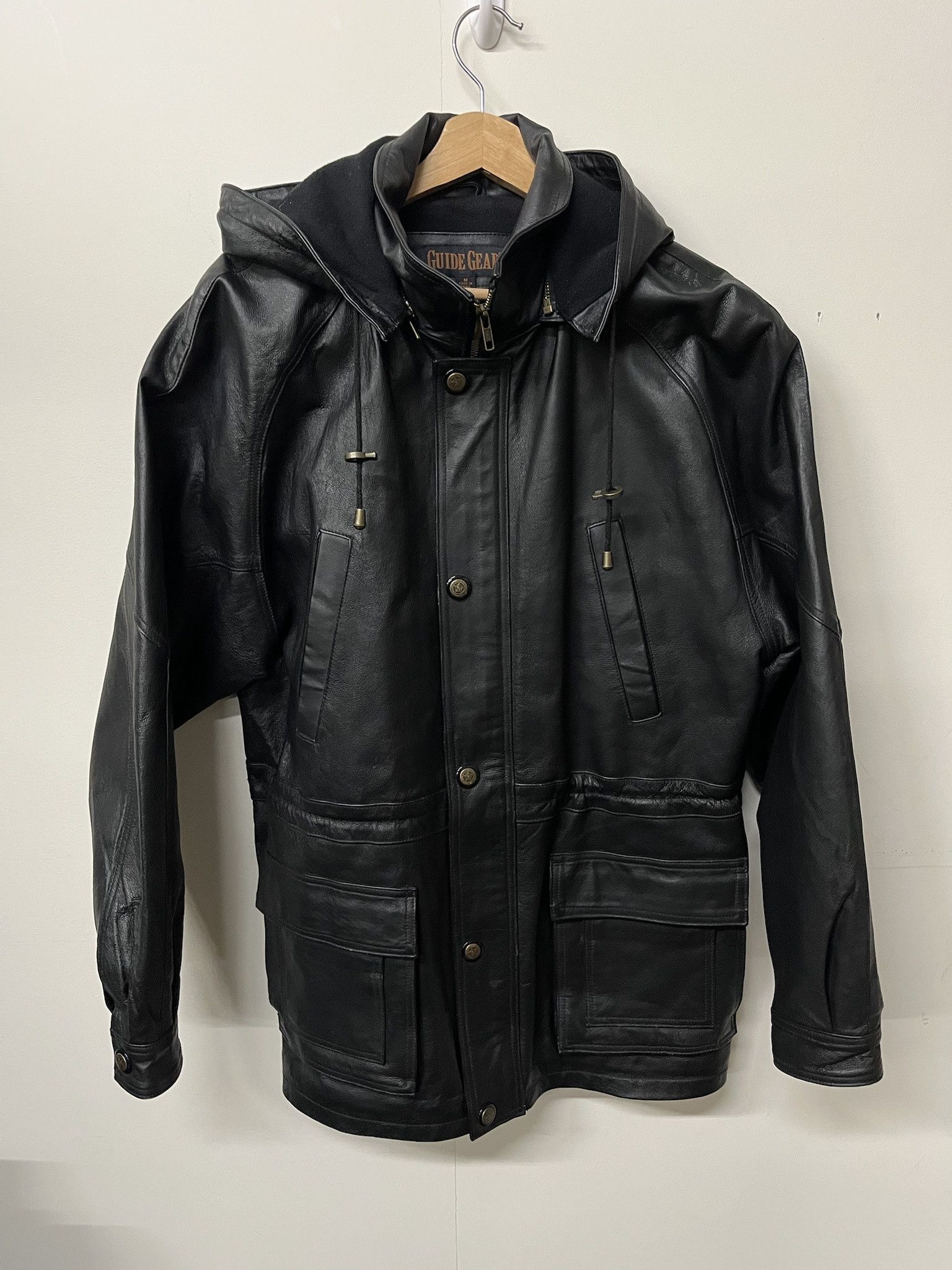 Leather × Wilsons Leather Vintage 2000s Leather Jacket Fleece Lined Hooded Leather Coat Size M Size US M / EU 48-50 / 2 - 1 Thumbnail