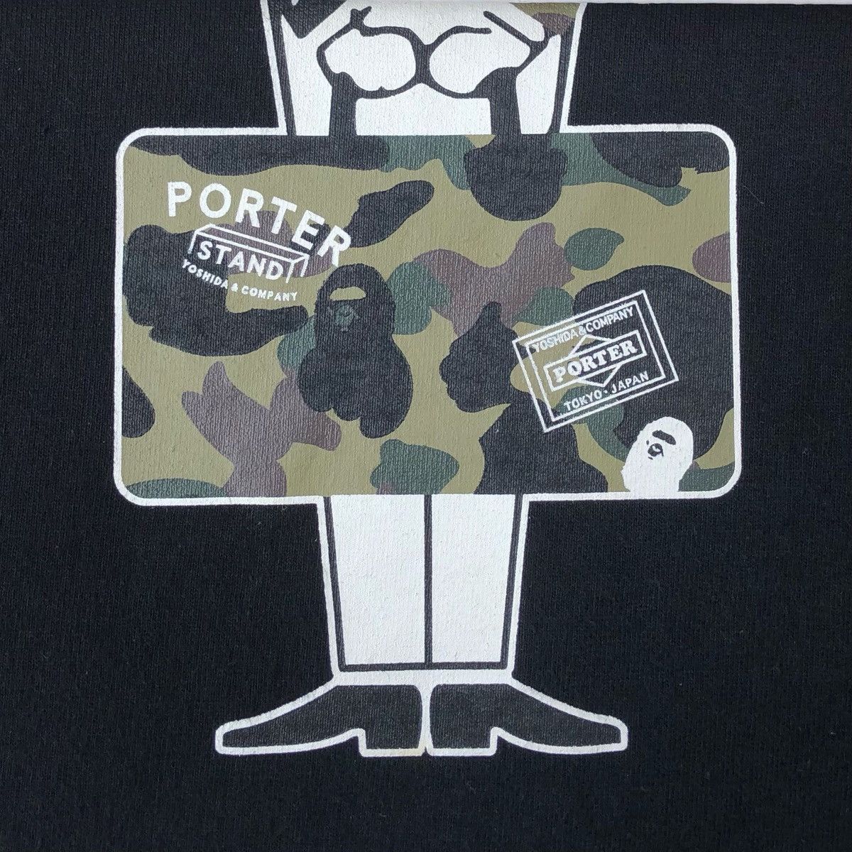 Bape × Porter OG BAPE x Porter Stand Tee Black Short Sleeve Size US L / EU 52-54 / 3 - 3 Thumbnail