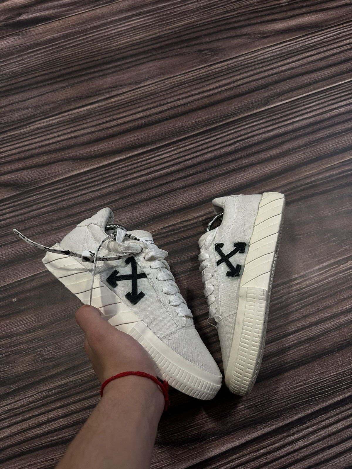 Off-White × Vintage Vintage Off-white liw vulcanized eco canvas sneakers Y2K Size US 7.5 / EU 40-41 - 1 Thumbnail
