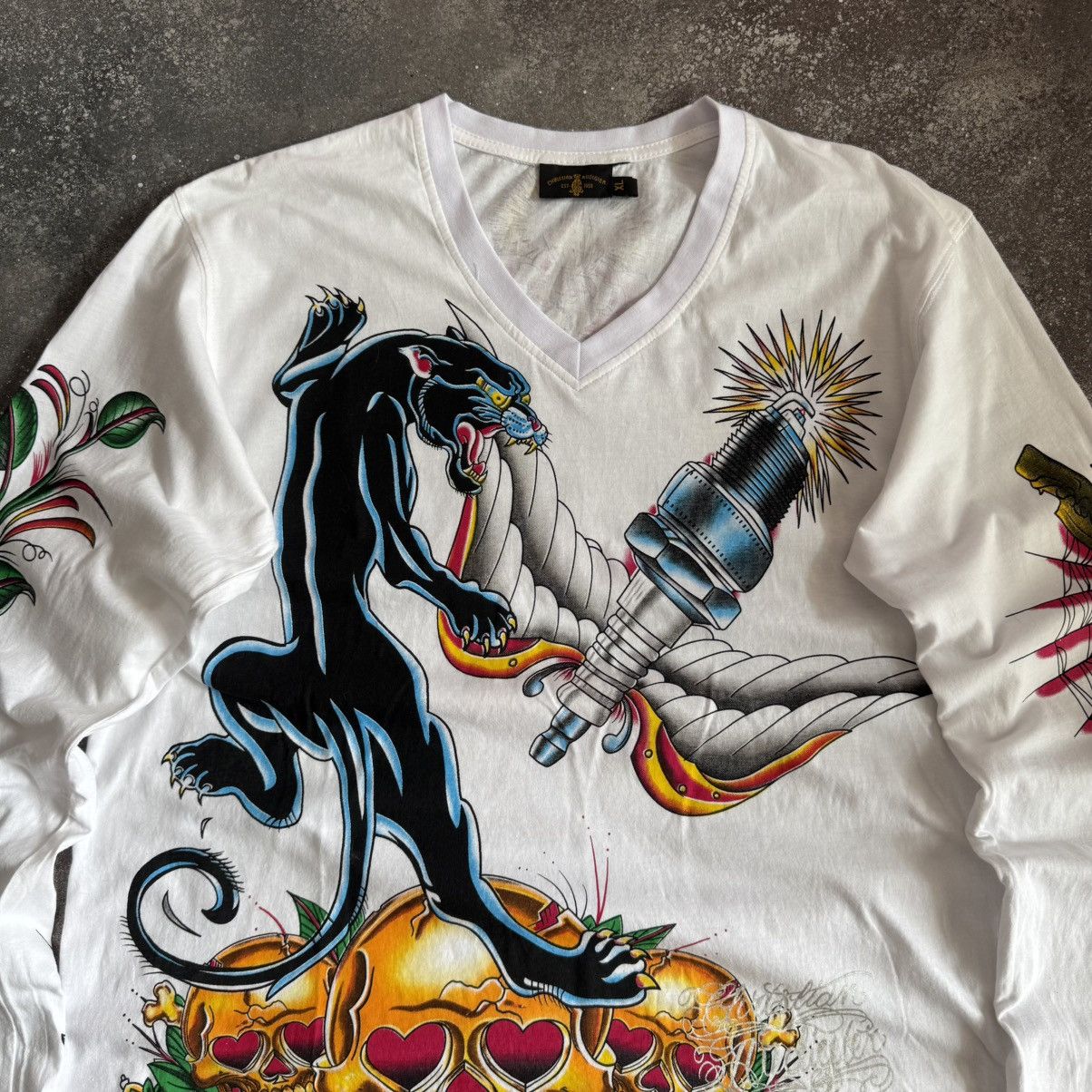 Ed Hardy Christian Audigier (Ed Hardy) Y2K Vintage Long Sleeve Top Size US XL / EU 56 / 4 - 6 Thumbnail
