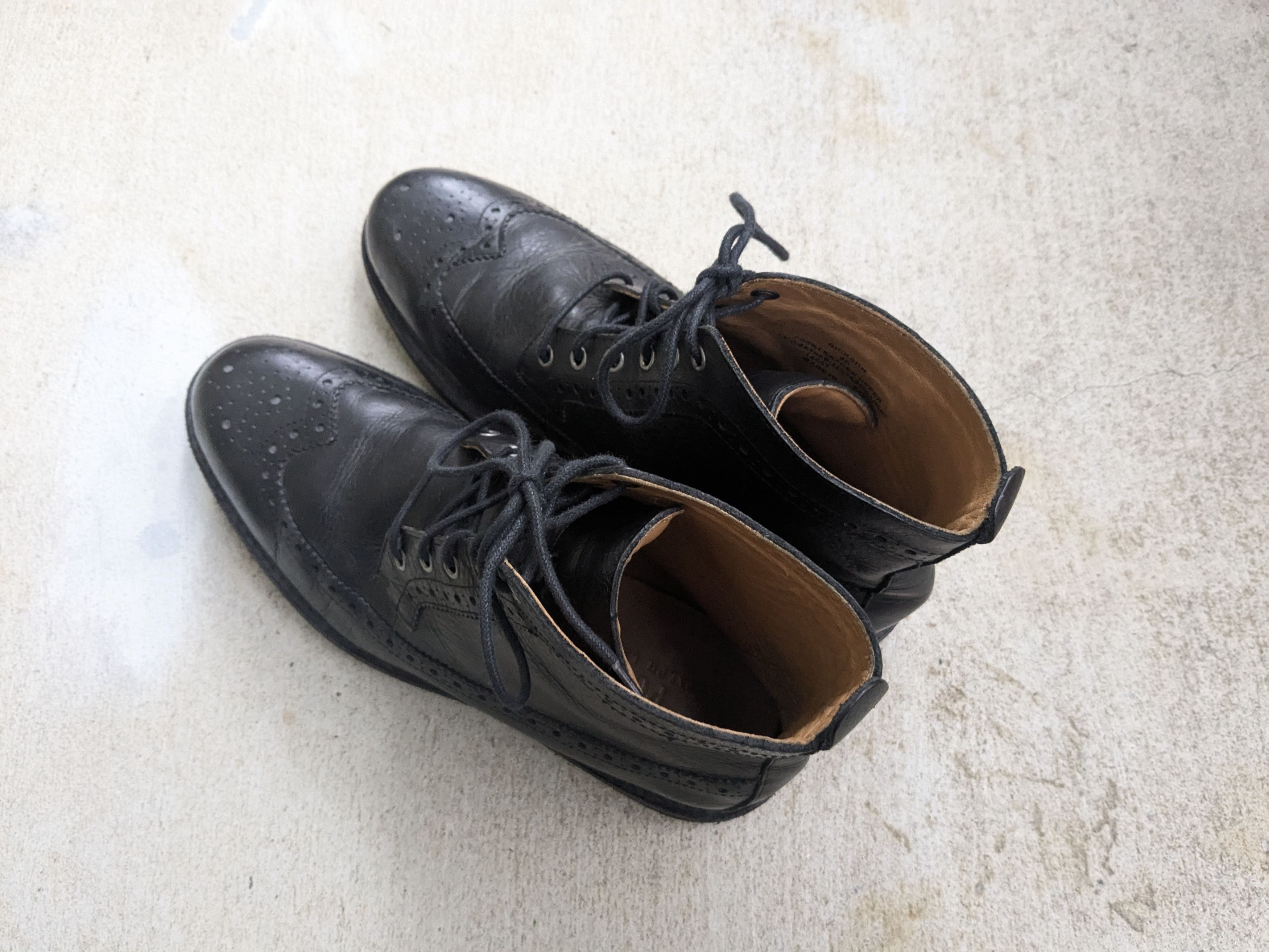 Polo Ralph Lauren Polo Ralph Lauren Boots Black 8 D Leather Brogues Wingtip Size US 8 / EU 41 - 14 Thumbnail
