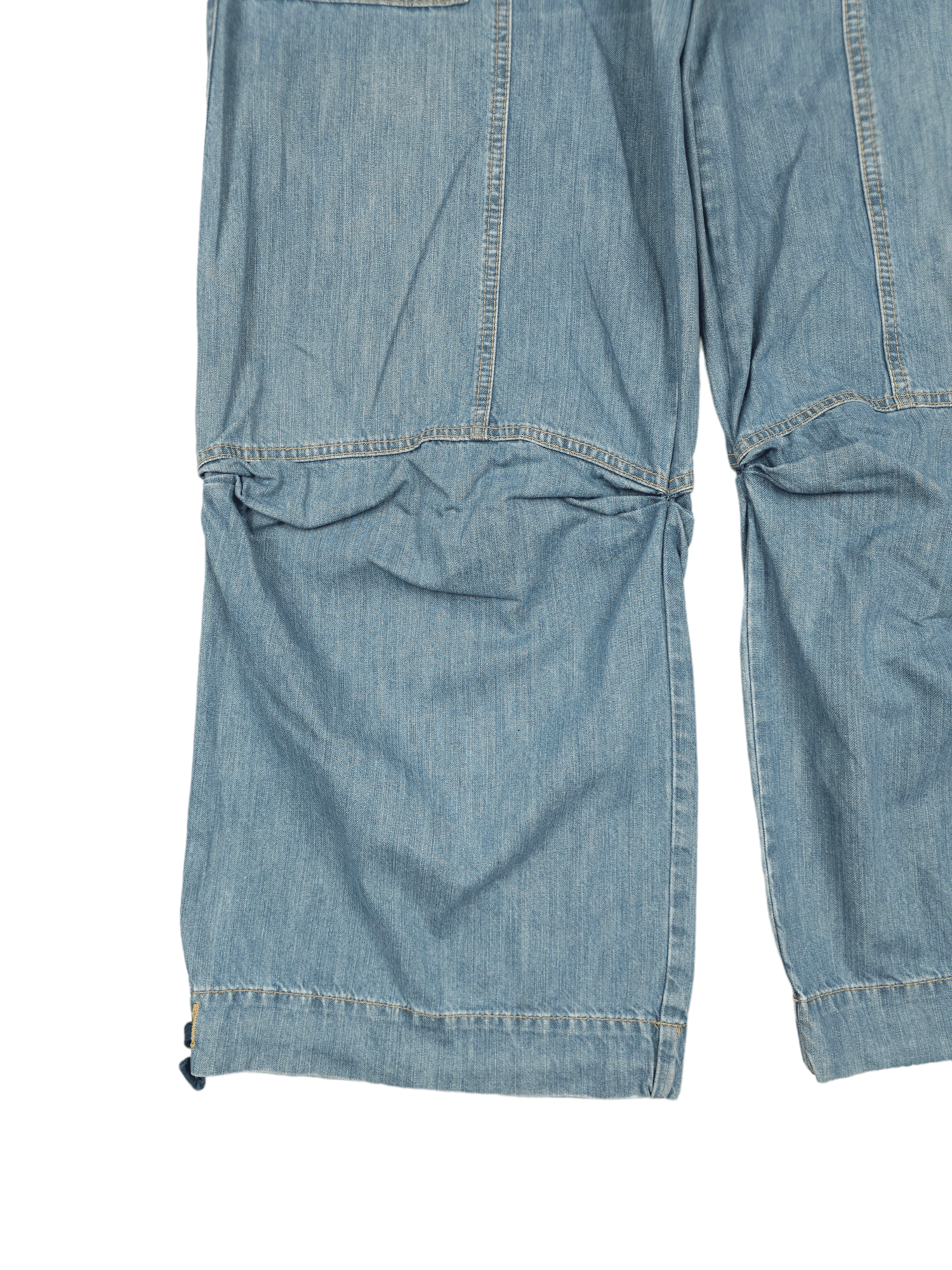 Japanese Brand × Vintage 💎 38/32 Crazy Y2K Baggy Cargo Oversized Denim Jeans Size US 38 / EU 54 - 11 Thumbnail