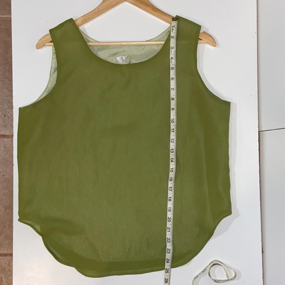 Designer Vintage Lime Layered Blouse Size Medium Size M / US 6-8 / IT 42-44 - 3 Thumbnail