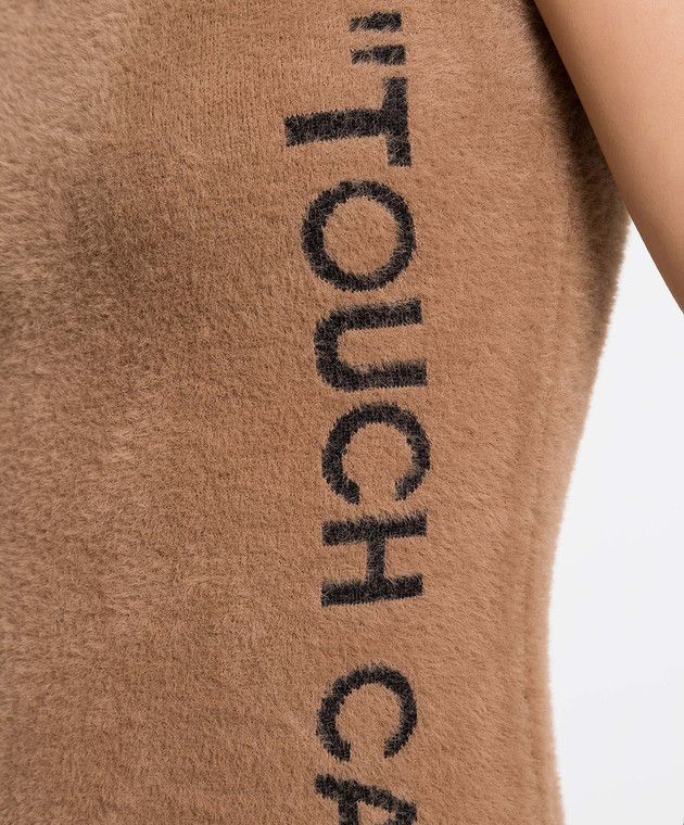Off-White o1y1125 Mini Dress in Camel/Black Size S / US 4 / IT 40 - 4 Thumbnail