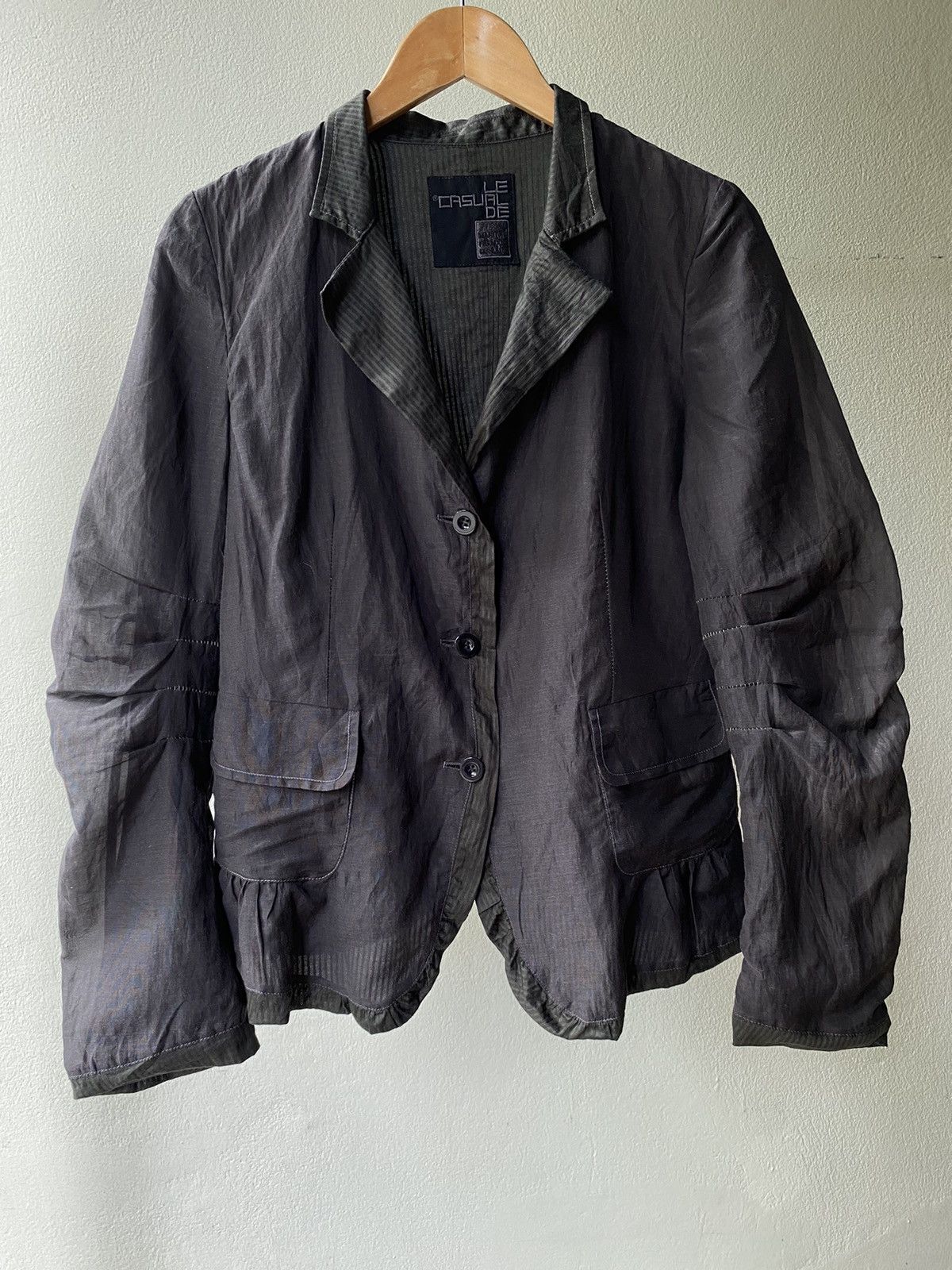 Marithe Francois Girbaud women blazer in light and dark gray