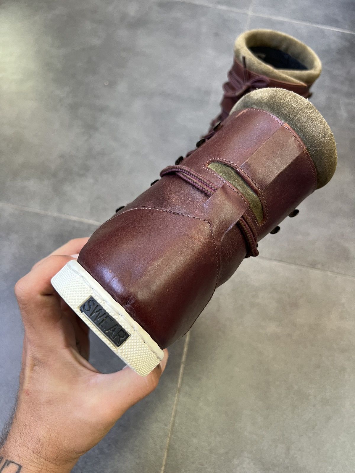 SWEAR London RAF Simons AW 2010 multi-lace type high top leather sneakers Size US 9 / EU 42 - 4 Thumbnail
