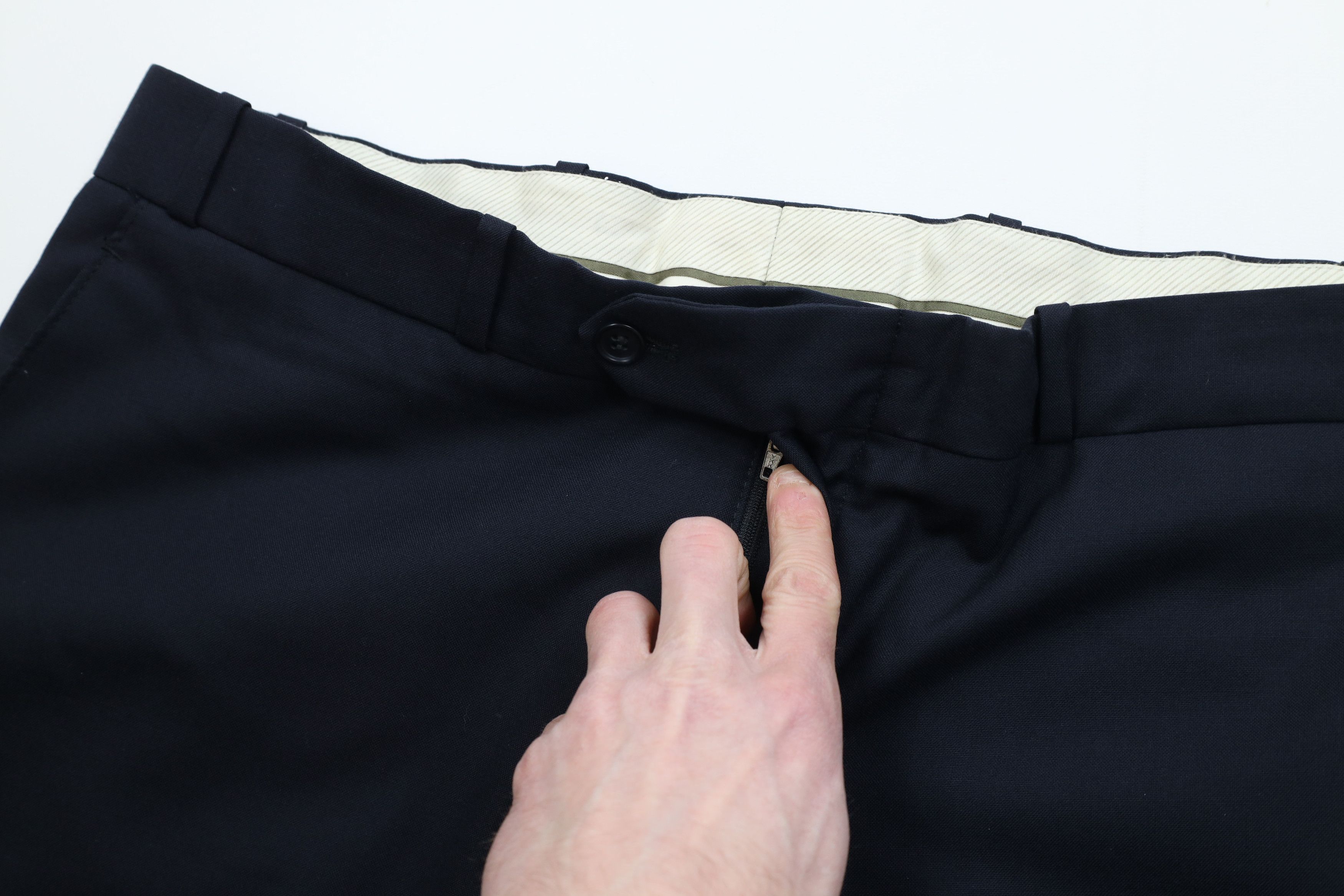 Vintage Vintage 90s Streetwear Wool Knit Wide Leg Chino Pants Blue Size US 38 / EU 54 - 7 Thumbnail