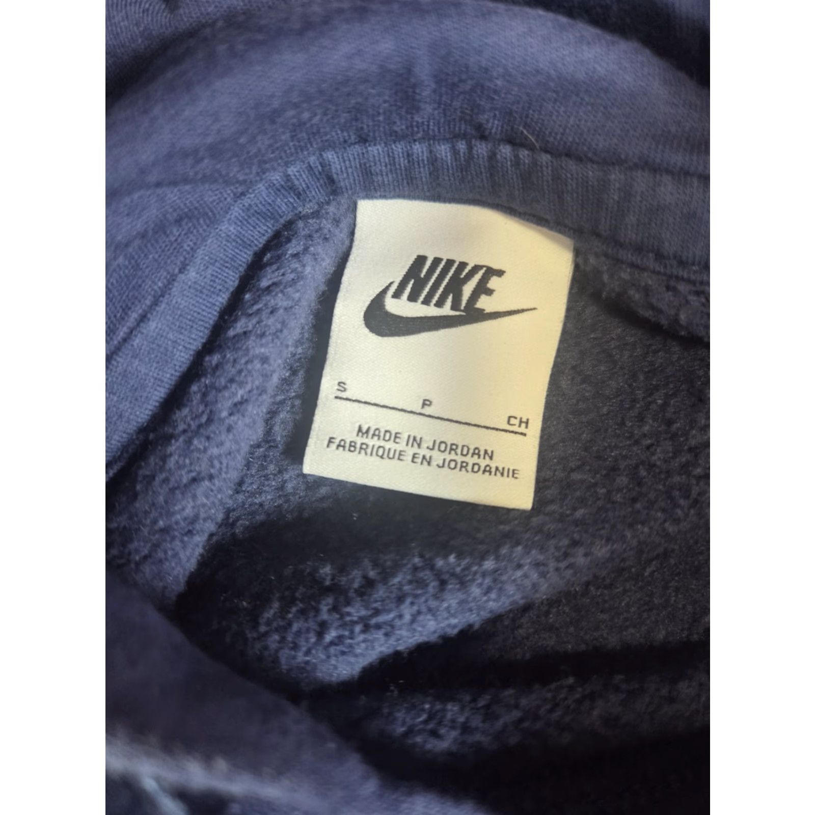 Nike Nike Men's Hoodie Sweatshirt SMALL Navy Blue Pullover Mini Swoosh Distressed Size US S / EU 44-46 / 1 - 4 Thumbnail