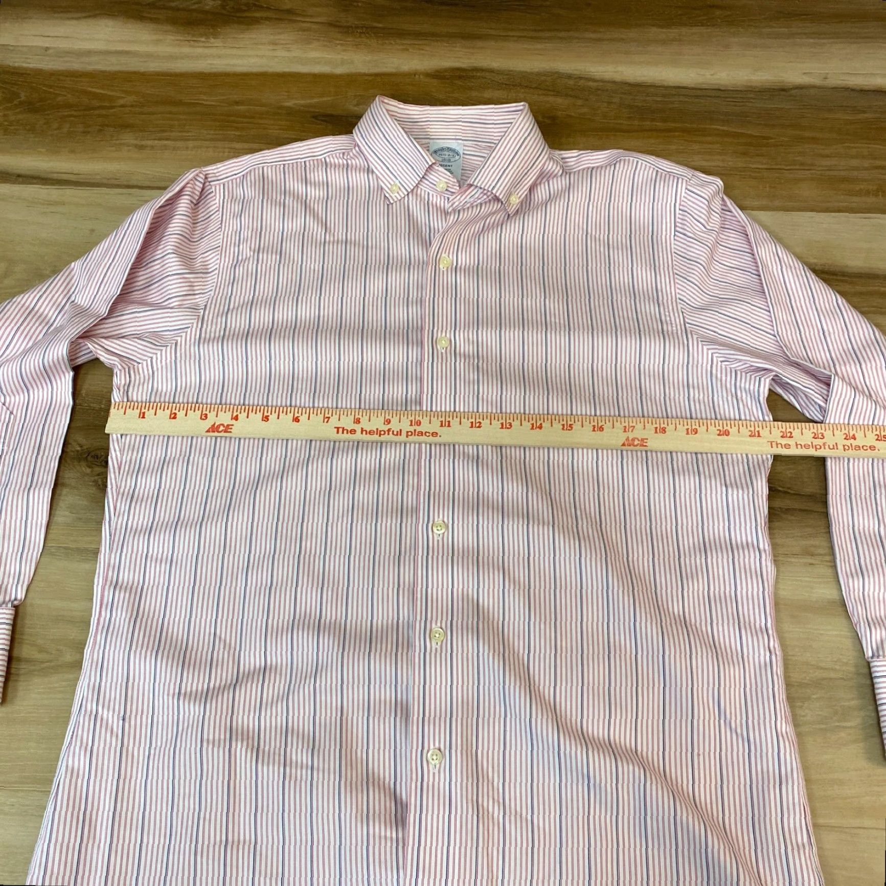 Brooks Brothers Brooks Brothers Shirt 15.5 Regent Fit Red Gray Striped Button Down Non Iron Dress Shirt Mens Regular 100% Cotton Long Sleeve Size US L / EU 52-54 / 3 - 6 Thumbnail