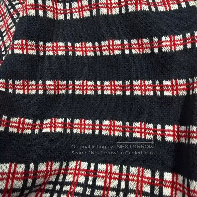 Thom Browne Thom Browne Black four-bar red plaid knit sweater Size US XXL / EU 58 / 5 - 5 Thumbnail