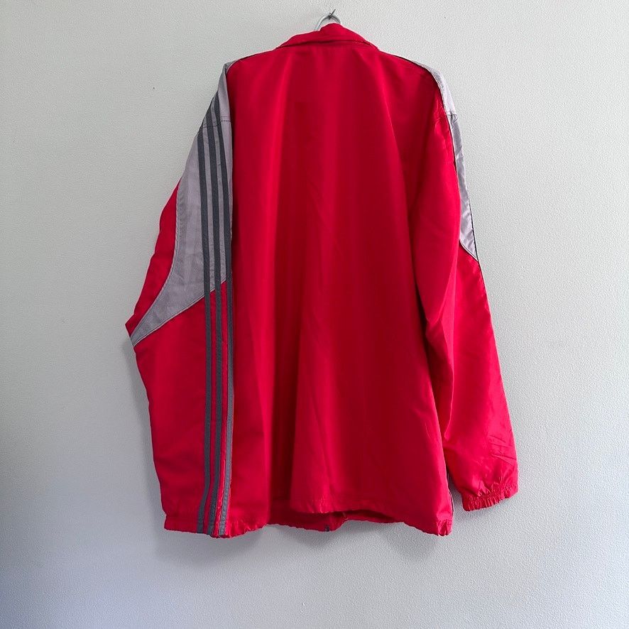 Adidas Adidas classic three stripe red and gray windbreaker size XL Size US XL / EU 56 / 4 - 3 Thumbnail