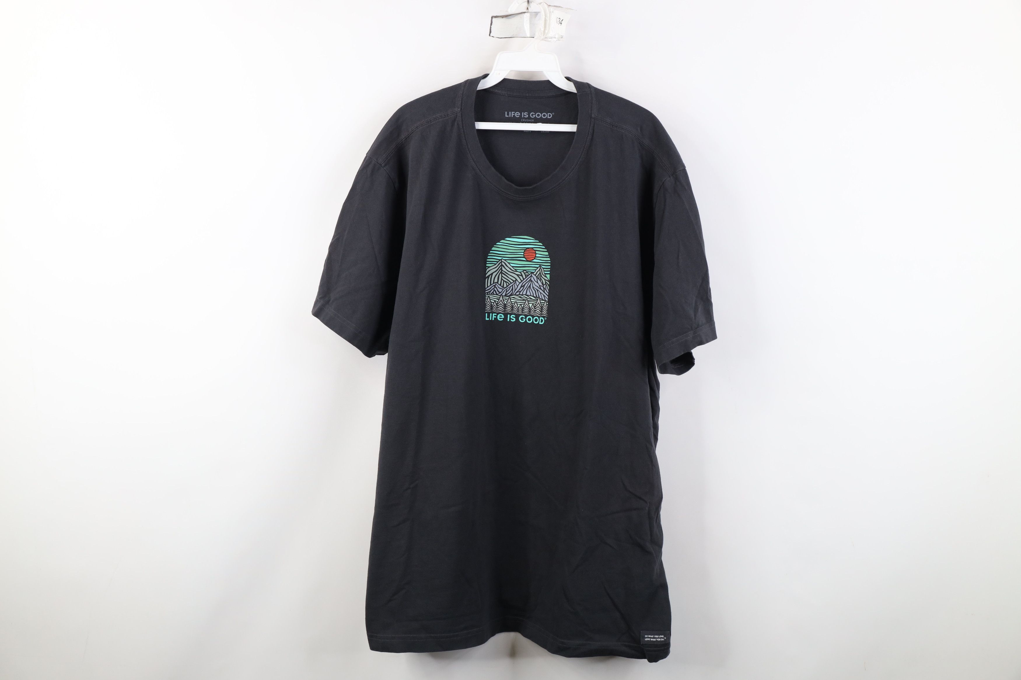 Life is Good Life Is Good Spell Out Mountain Nature Short Sleeve T-Shirt Size US XXL / EU 58 / 5 - 1 Thumbnail