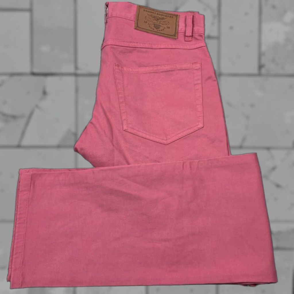 Brooks Brothers Brooks Brothers Twill Pants Mens 30x30 Pink Straight Leg 5 Pocket Stretch Chino Pants Mens Regular Pink 5-Pocket Brooks Brothers Cotton Spandex Size US 30 / EU 46 - 1 Thumbnail