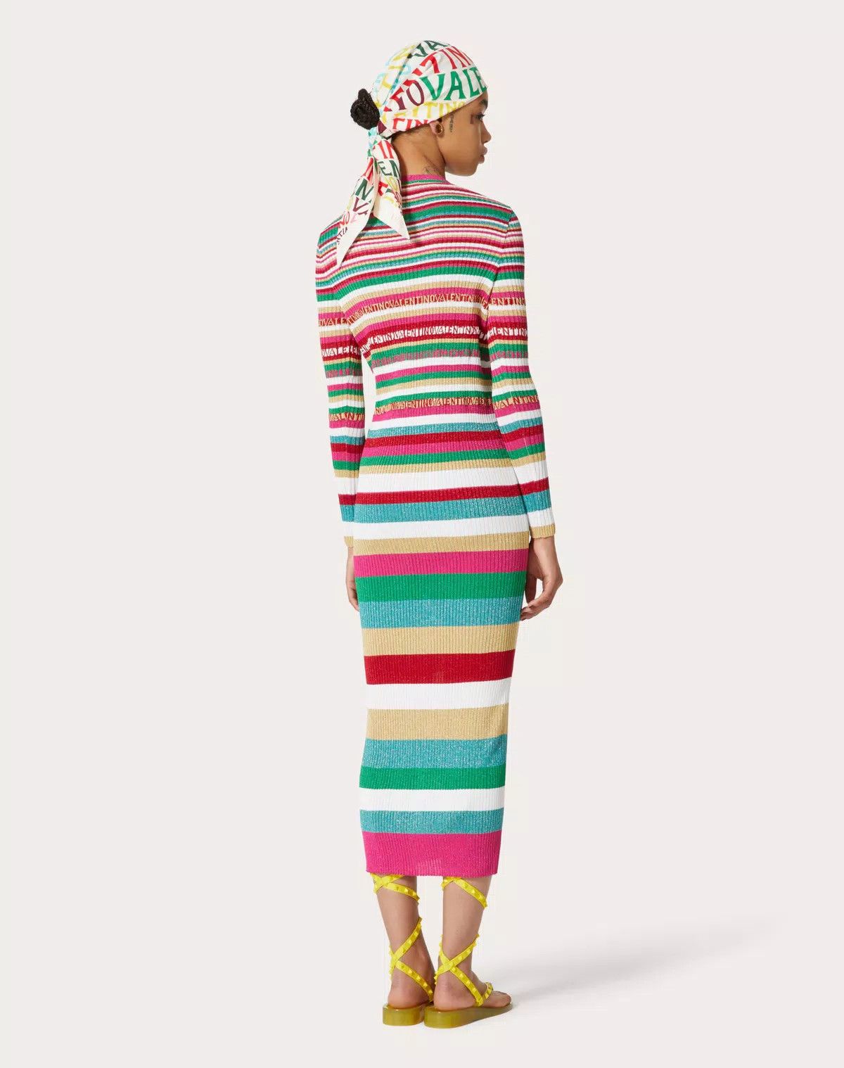 Valentino o1s1wg111125 Stripes Lurex Cardigan in Multicolor Size XS / US 0-2 / IT 36-38 - 5 Thumbnail