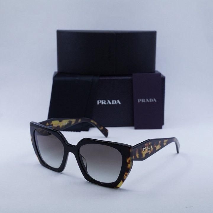 Prada Prada PR15WS 3890A7 Sunglasses Black/Medium Tortoise Square Size ONE SIZE - 12 Thumbnail