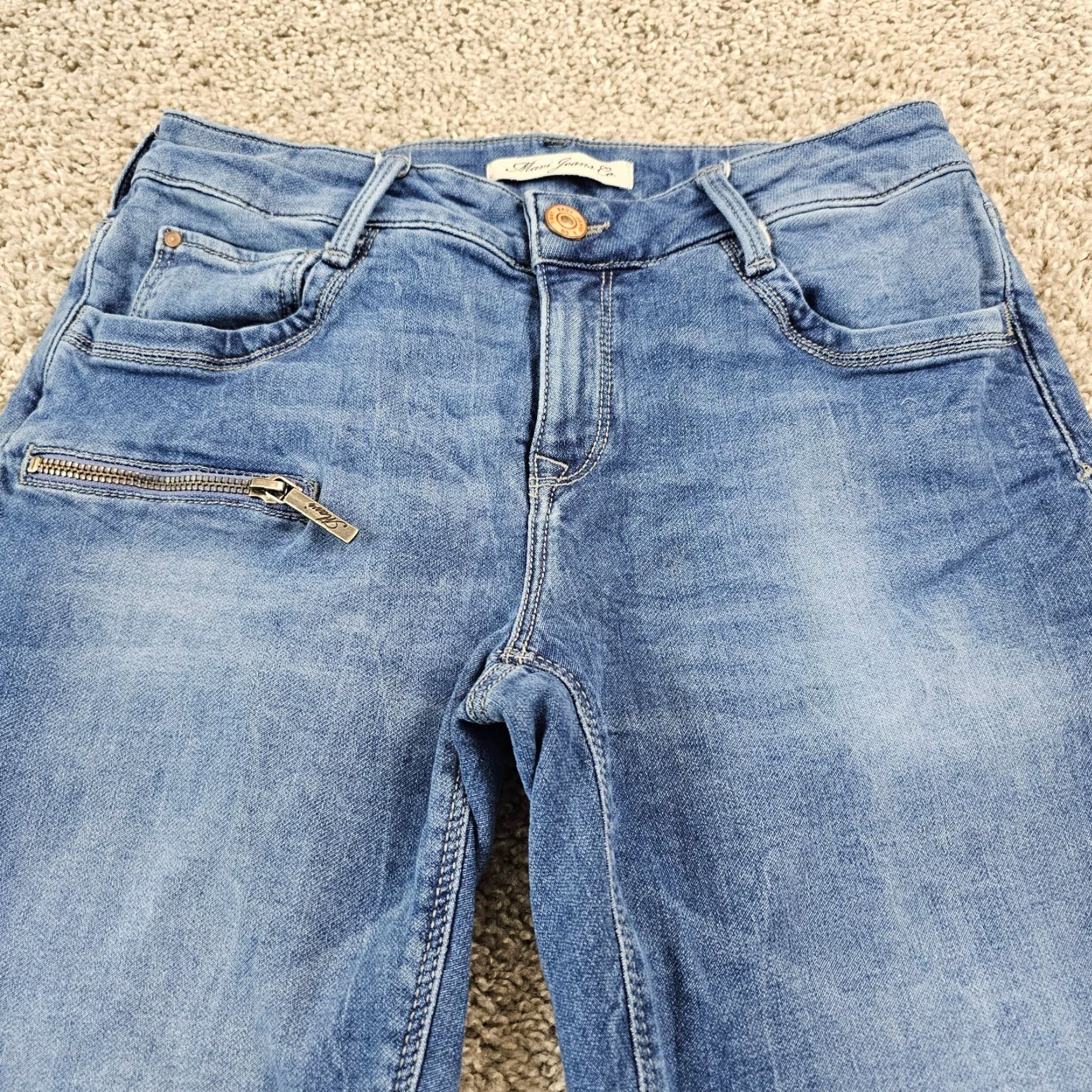 Vintage Mavi Jeans Womens 25 Low Rise Ankle Stretch Denim Pants Light Wash Blue 26x27 Size 42" / US 20 - 2 Thumbnail