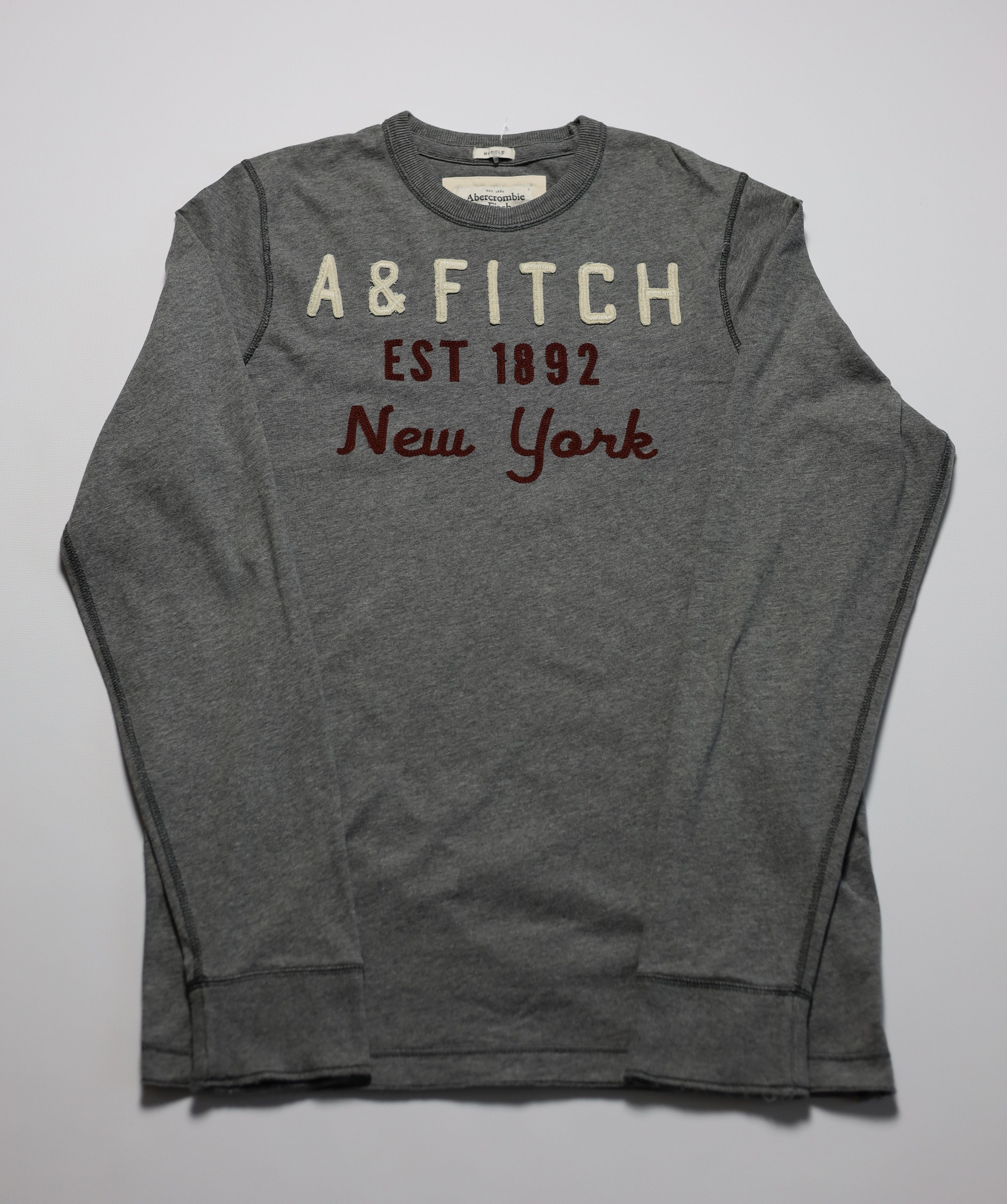 Abercrombie & Fitch Vintage Y2K Abercrombie & Fitch Long Sleeve Shirt Gray Size US XXL / EU 58 / 5 - 1 Thumbnail