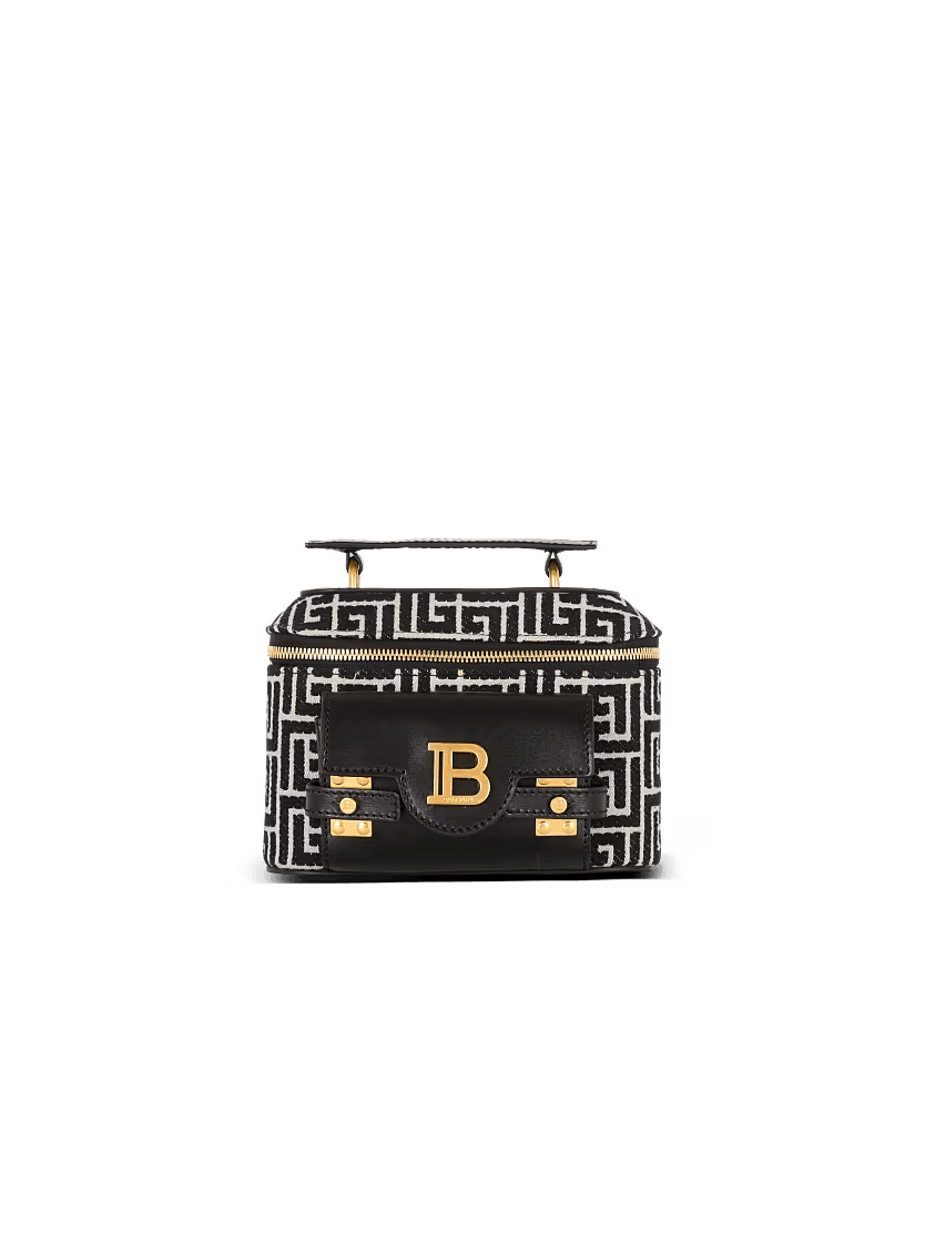Balmain o1s1wg111225 Size:OS/B-Buzz Vanity Monogram Bag in Black Size ONE SIZE - 1 Thumbnail