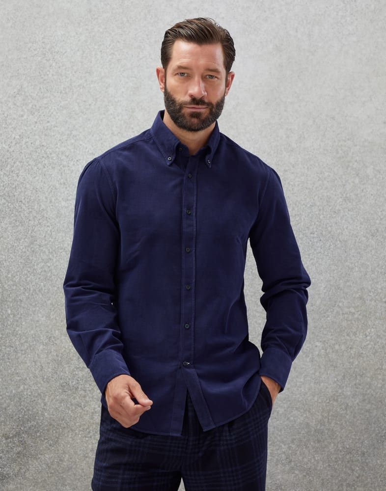 Brunello Cucinelli o1w1db10924 Shirt in Dark Blue Size US M / EU 48-50 / 2 - 1 Preview