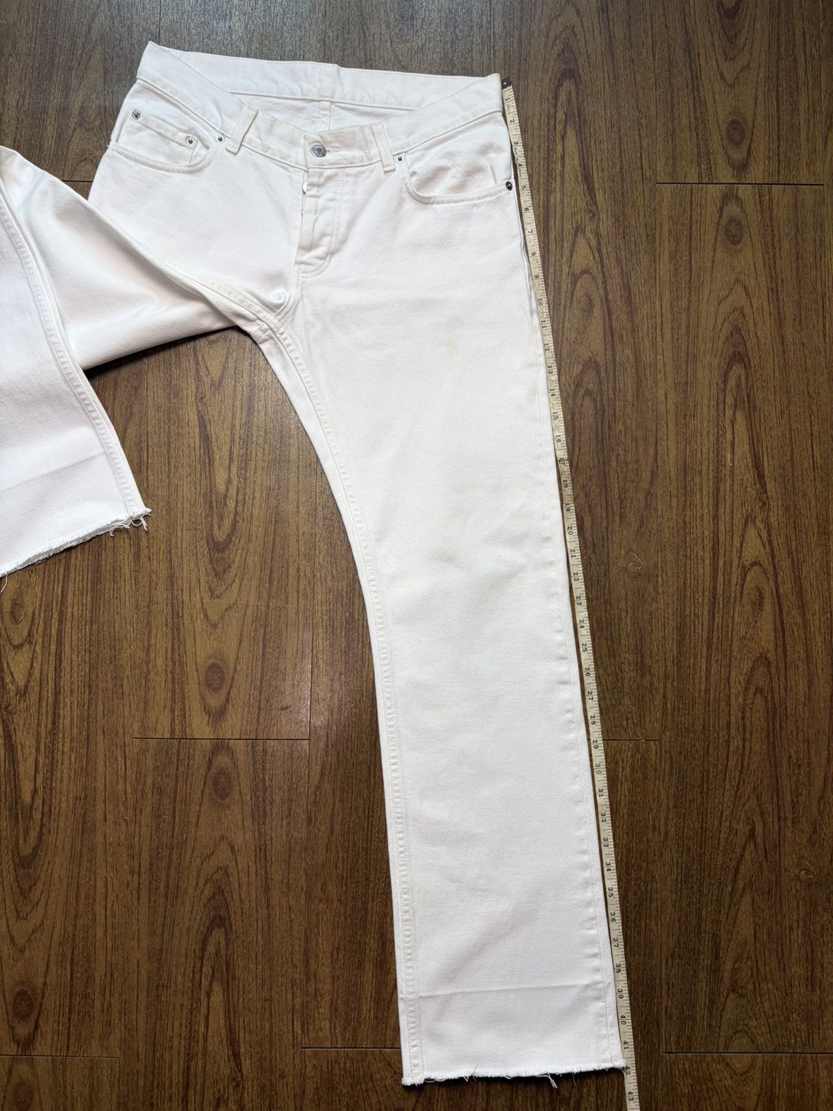 Helmut Lang FREE TAX! Vintage Raw Hem Boot Cut Contour Fit Jeans Size US 30 / EU 46 - 14 Thumbnail
