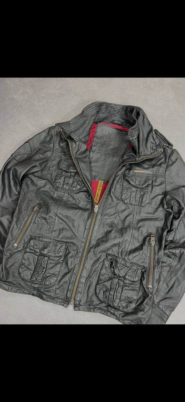Vintage VTG Yohji Yamamoto Style REAL LEATHER JACKET 90s Size US L / EU 52-54 / 3 - 9 Thumbnail